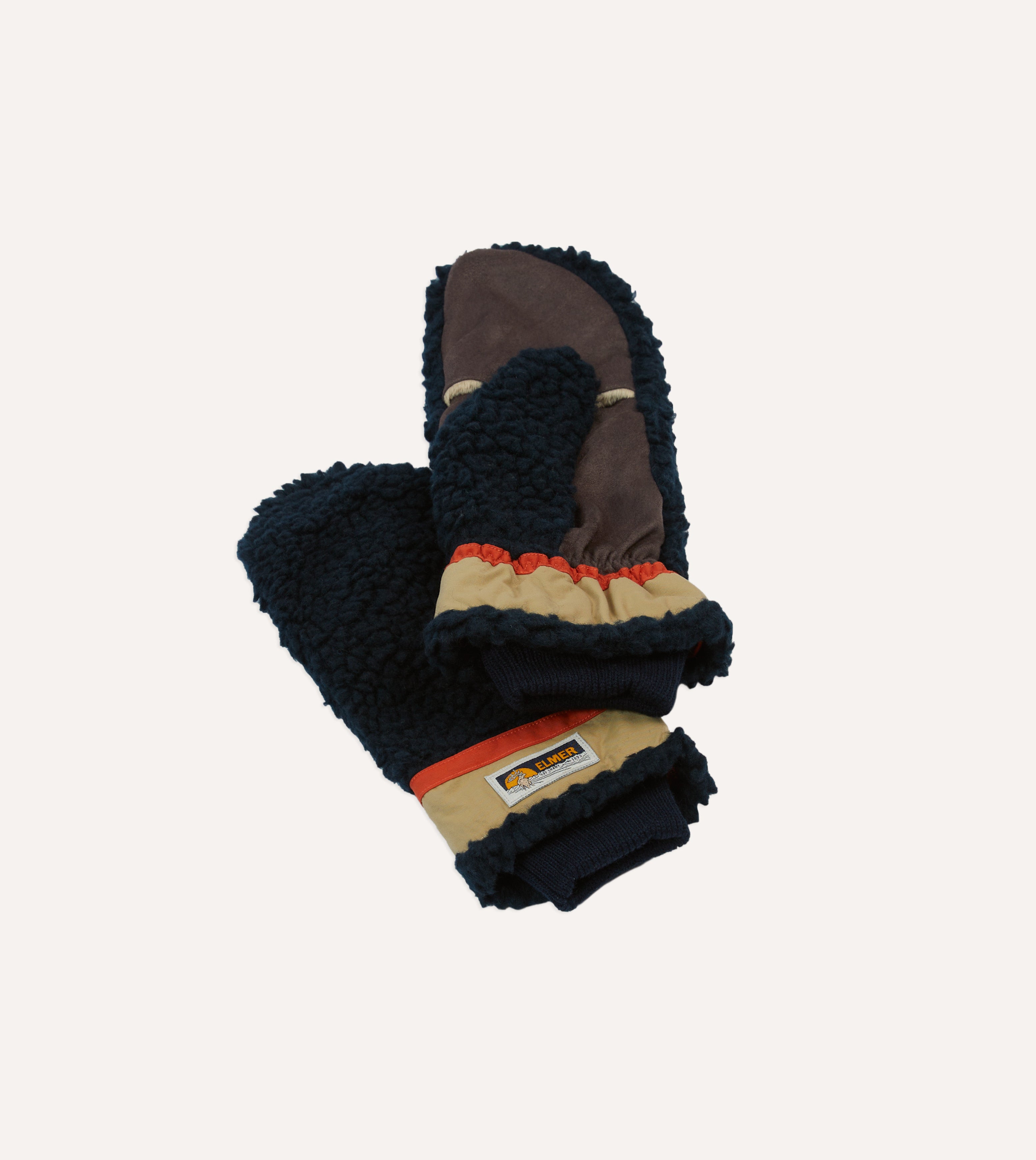 Elmer Navy Teddy Mitten - Soft Winter Gloves for Women & Men, Warm Fleece Lined Knit Mittens for Cold Weather - Perfect for Snowboarding, Skiing, and Outdoor Activities