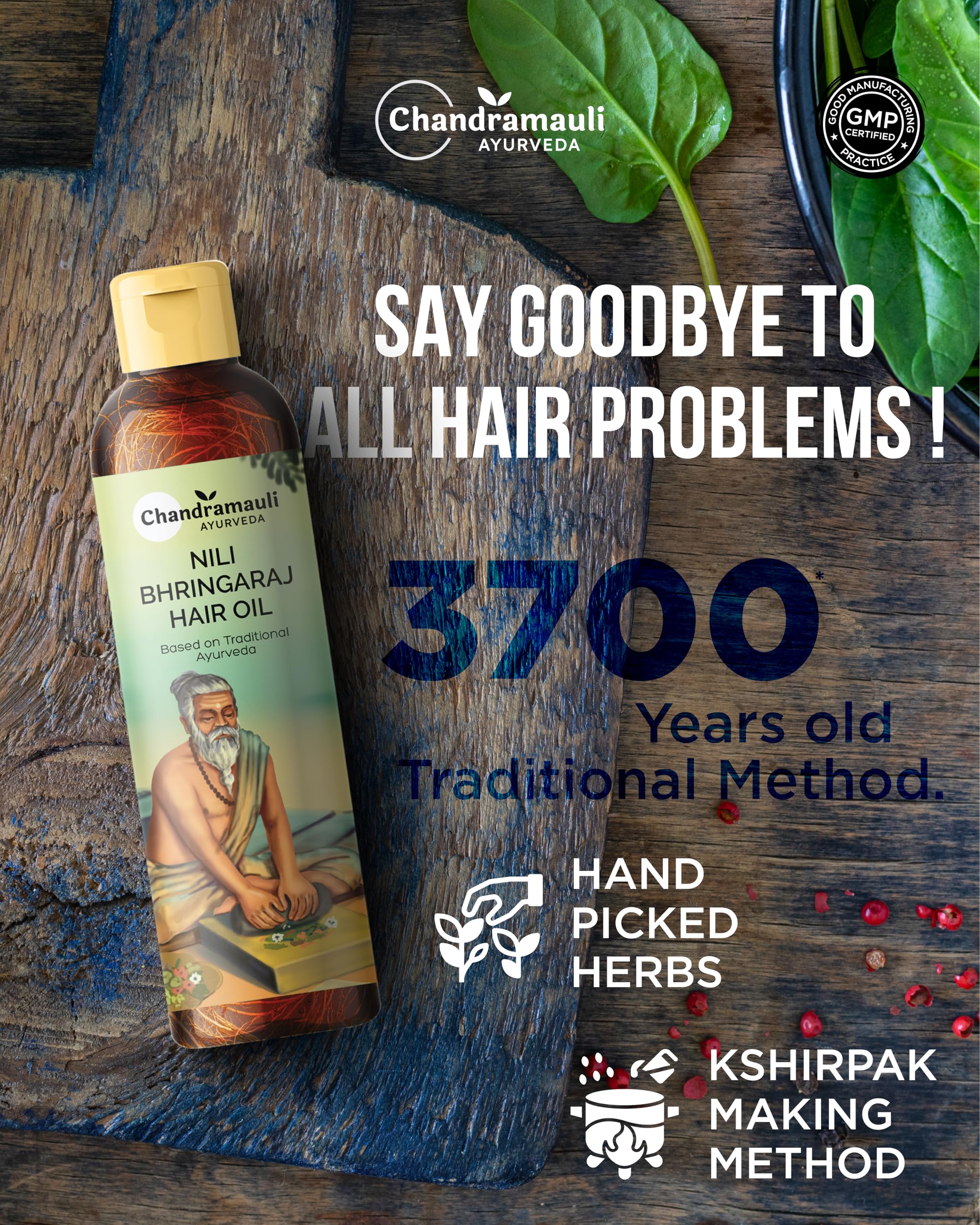 Nili Bhringaraj Hair Oil - 100ml | Ayurvedic Hair Growth Treatment | Prevents Premature Greying, Reduces Dandruff & Strengthens Hair | Black Sesame Oil Base with Bhringaraj, Neeli & Amla | For Daily Hair Care & Scalp Massage | Perfect for Dry, Damaged Hair & Split Ends Repair