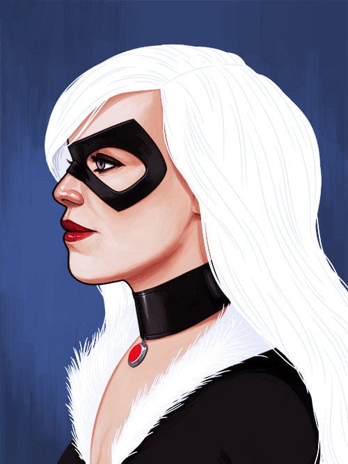 Black Cat Mike Mitchell Poster - Vintage Art Print for Home Decor, Office Wall Art, Gift for Cat Lovers - Perfect for Living Room, Bedroom & Studio
