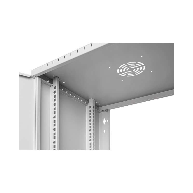 19U Heavy Duty Steel Server Rack Cabinet - 19 Inch Network Equipment Rack with Tempered Glass Door (450mm Depth) - Compatible with Rack Shelves & Rails - Perfect for Data Centers, Server Rooms & Network Closets