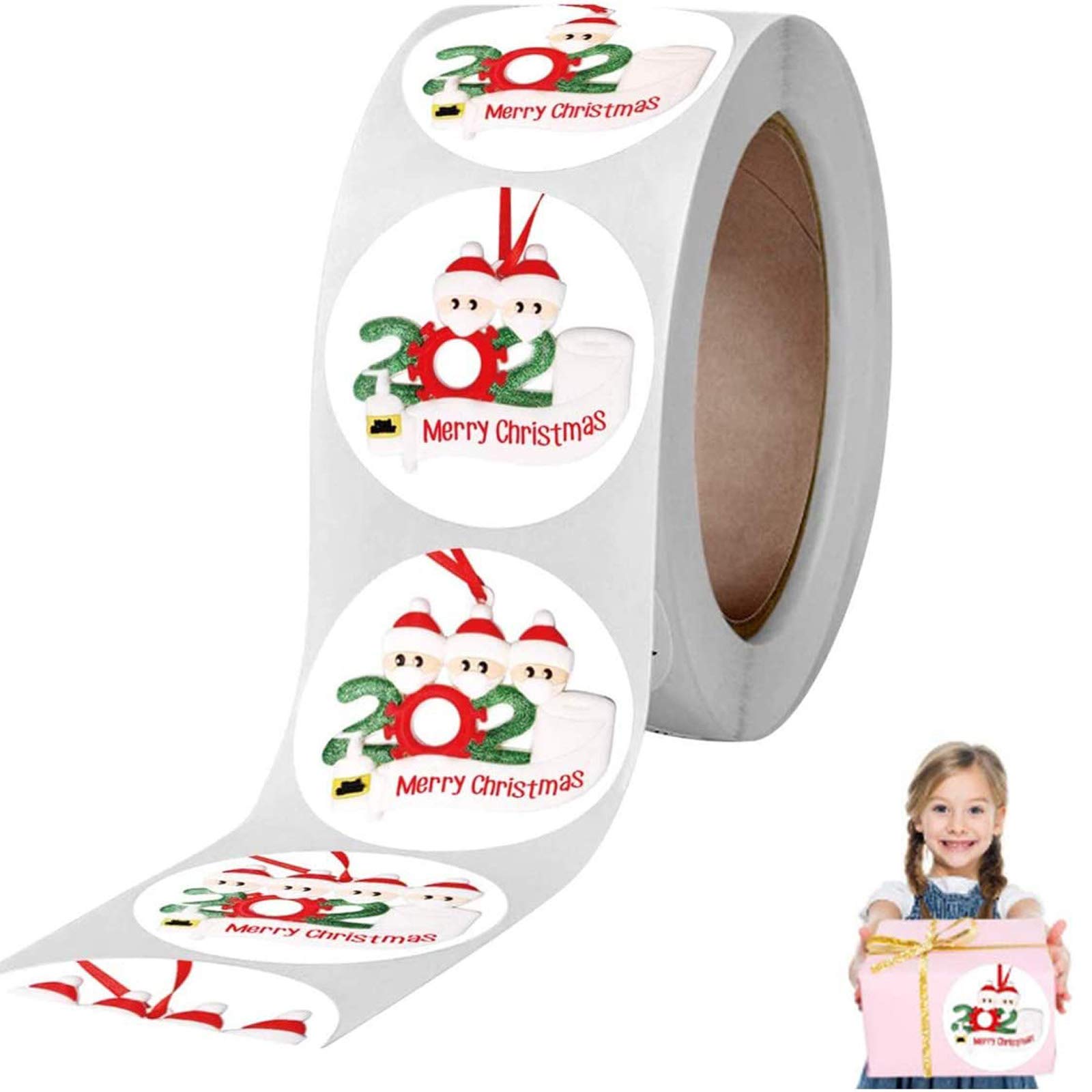 500 Pcs Christmas Stickers for Kids - 6 Adorable Holiday Designs, Non-Toxic Xmas Party Favors for Boys & Girls - Perfect for Gift Wrapping, Scrapbooking & Holiday Crafts