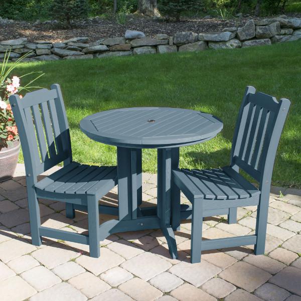 Lehigh Collection 3-Piece Round Outdoor Patio Dining Set - Perfect for Backyard, Garden & Poolside Entertaining