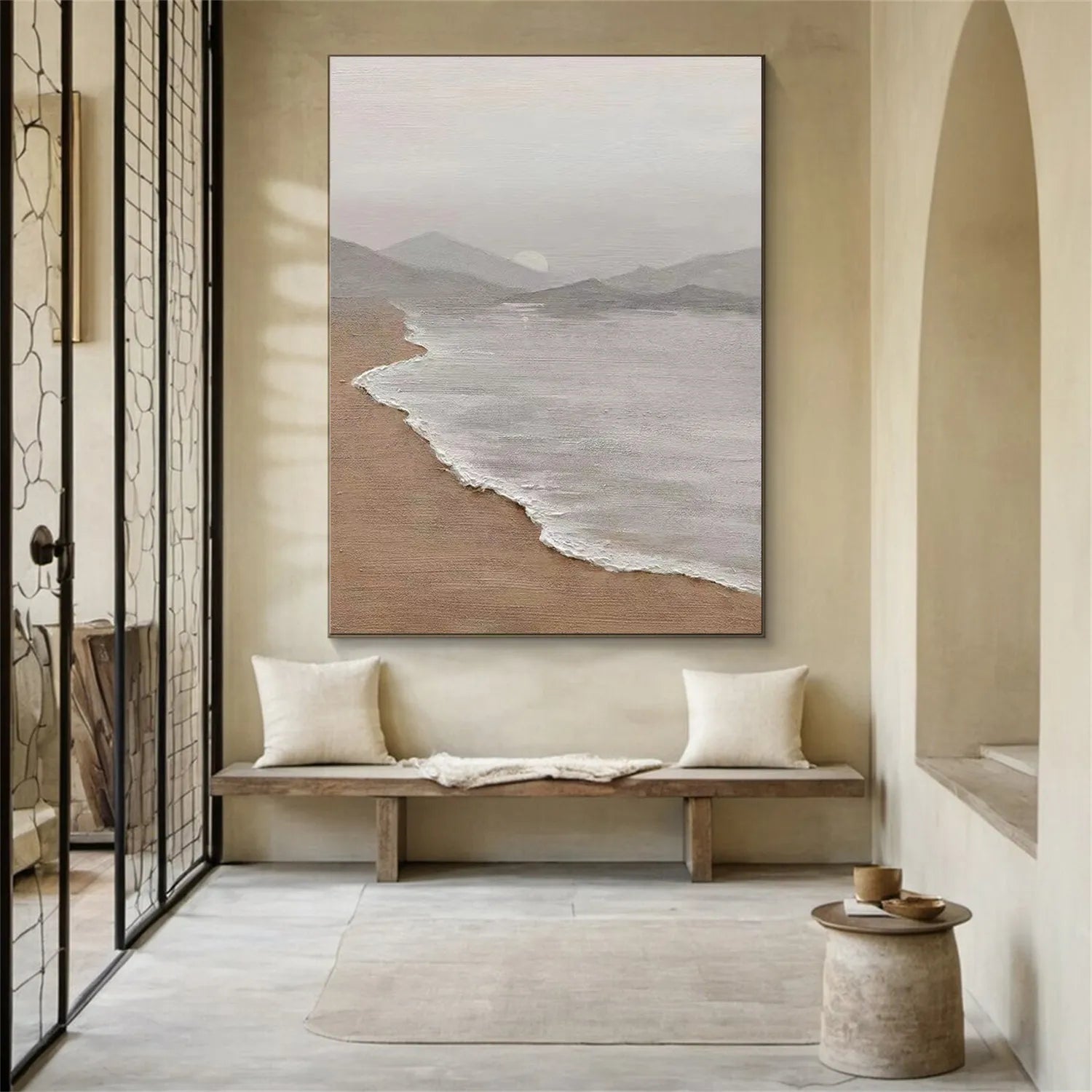 Ocean and Sky Painting #OS 194 - Handmade Wall Art for Home & Office Decor - Perfect for Living Room, Bedroom, or Office