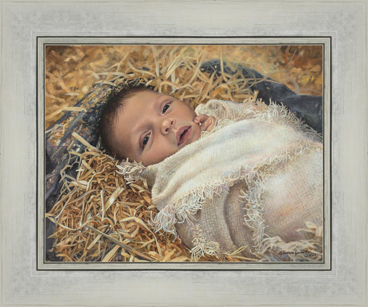 Born This Day by Liz Lemon Swindle - Inspirational Christian Art Print for Home & Office Decor - Perfect for Christmas Gifts & Holiday Wall Art