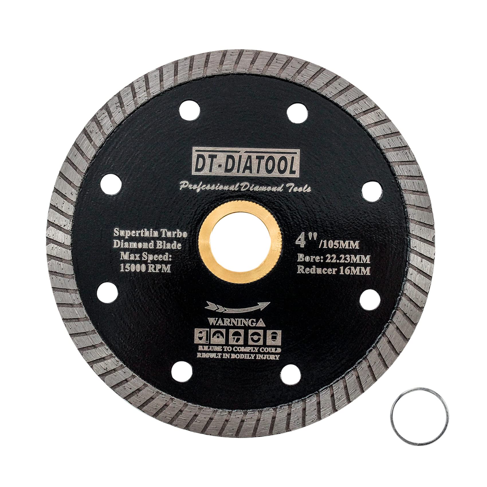 4 Inch Diamond Tile Saw Blade for Angle Grinder - Cuts Porcelain, Ceramic, Granite, Marble & Artificial Stone (7/8