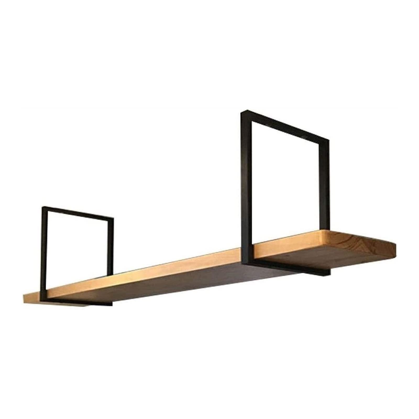 Nordic Style Ceiling Hanging Shelf - 2cm Solid Wood Floating Plant Rack & Wine Storage, Iron Art Decor for Kitchen, Bar, Living Room, Dining Room (120x30x50cm) - Perfect for Small Space Organization & Home Decor