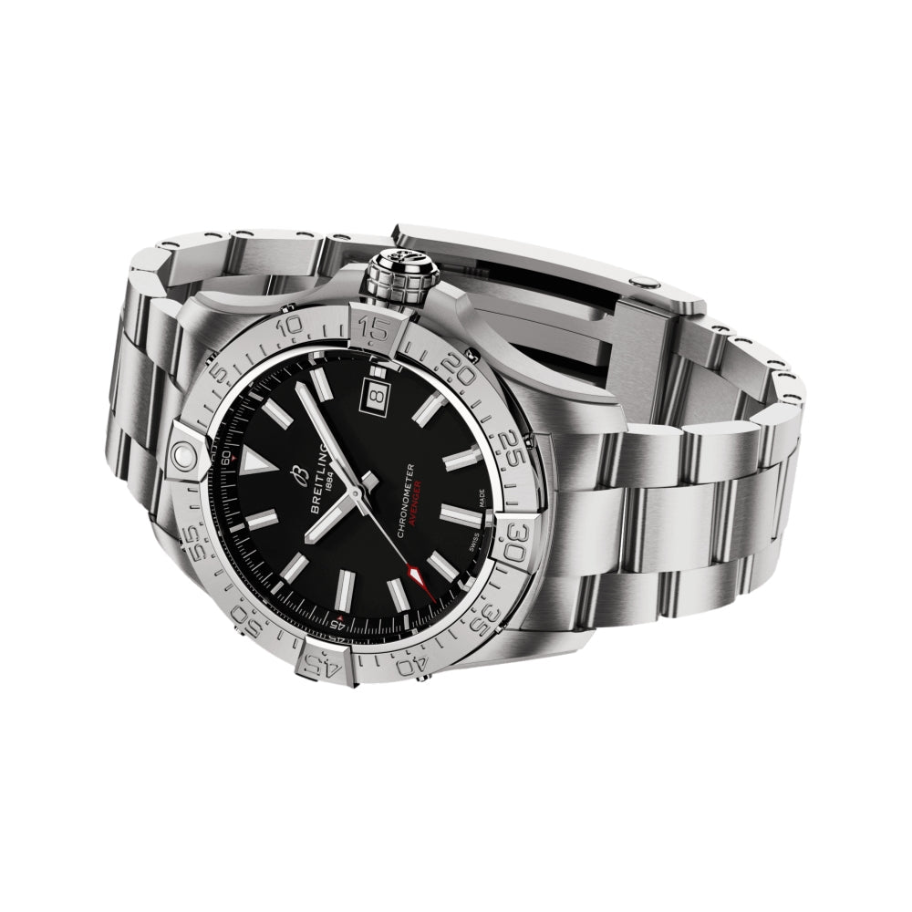 Avenger Automatic 42mm Men's Watch - Black Dial with Stainless Steel Bracelet | Luxury Dress Watch for Business, Formal Events & Everyday Wear