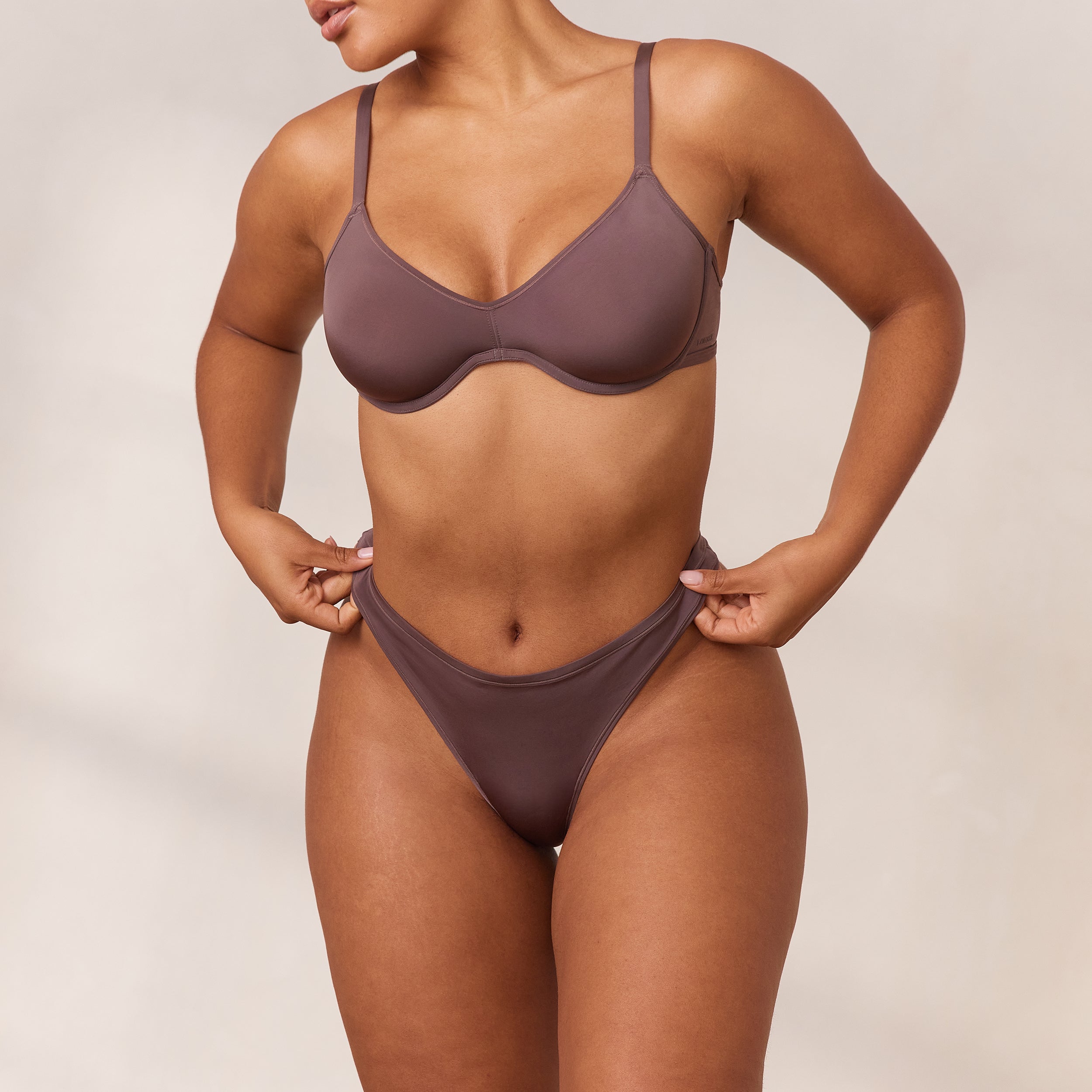 Barely There Plunge Bra in Damson - Seamless Comfort for Everyday Wear & Special Occasions