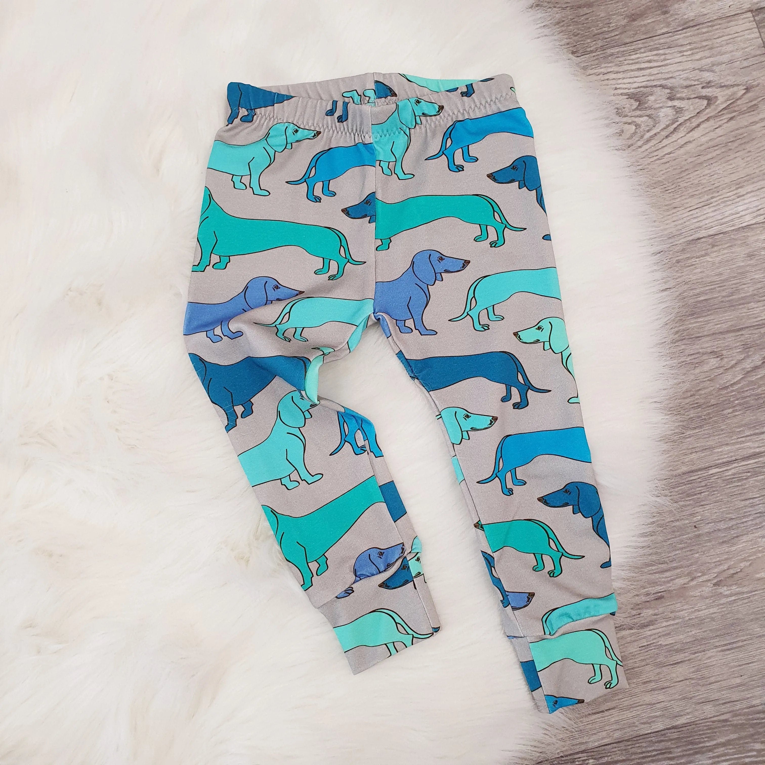 Soft & Stretchy Baby & Toddler Leggings for Girls & Boys - Comfortable Sausage Print Kids Pants for Playtime, Daycare & Family Outings