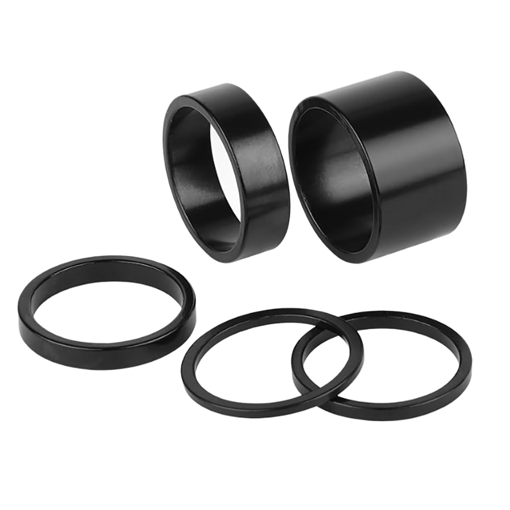 3PCS Bicycle Headset Spacer Kit - 2MM, 3MM, 5MM Aluminum Alloy Fork Spacers for Road Bikes - Handlebar Stem Washers & Front Fork Rings - Perfect for Bike Maintenance, Customization and Height Adjustment