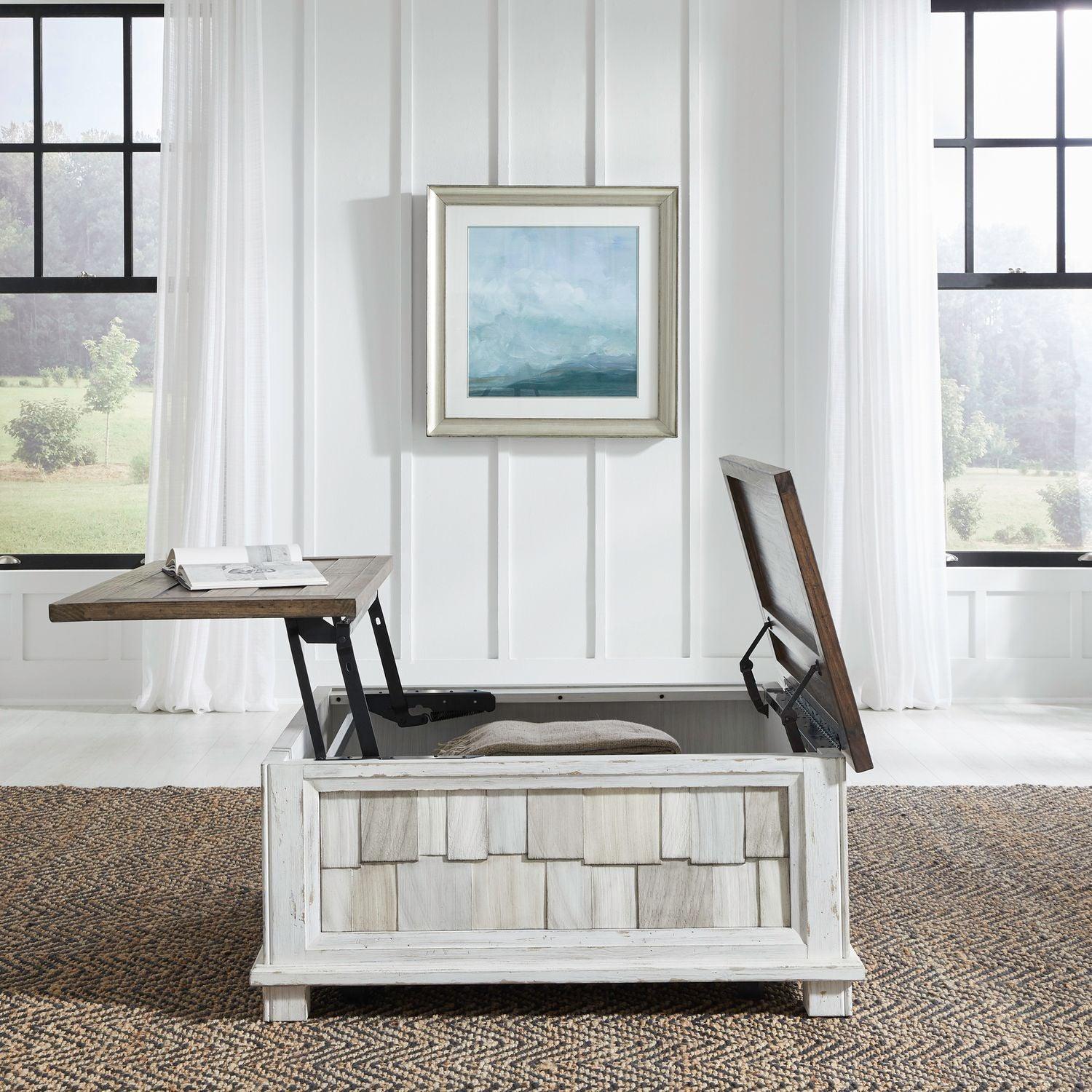 River Place Cocktail Table 237 OT1011 - Modern End Table with Storage Shelf for Living Room, Bedroom & Office - Perfect for Small Spaces & Home Decor