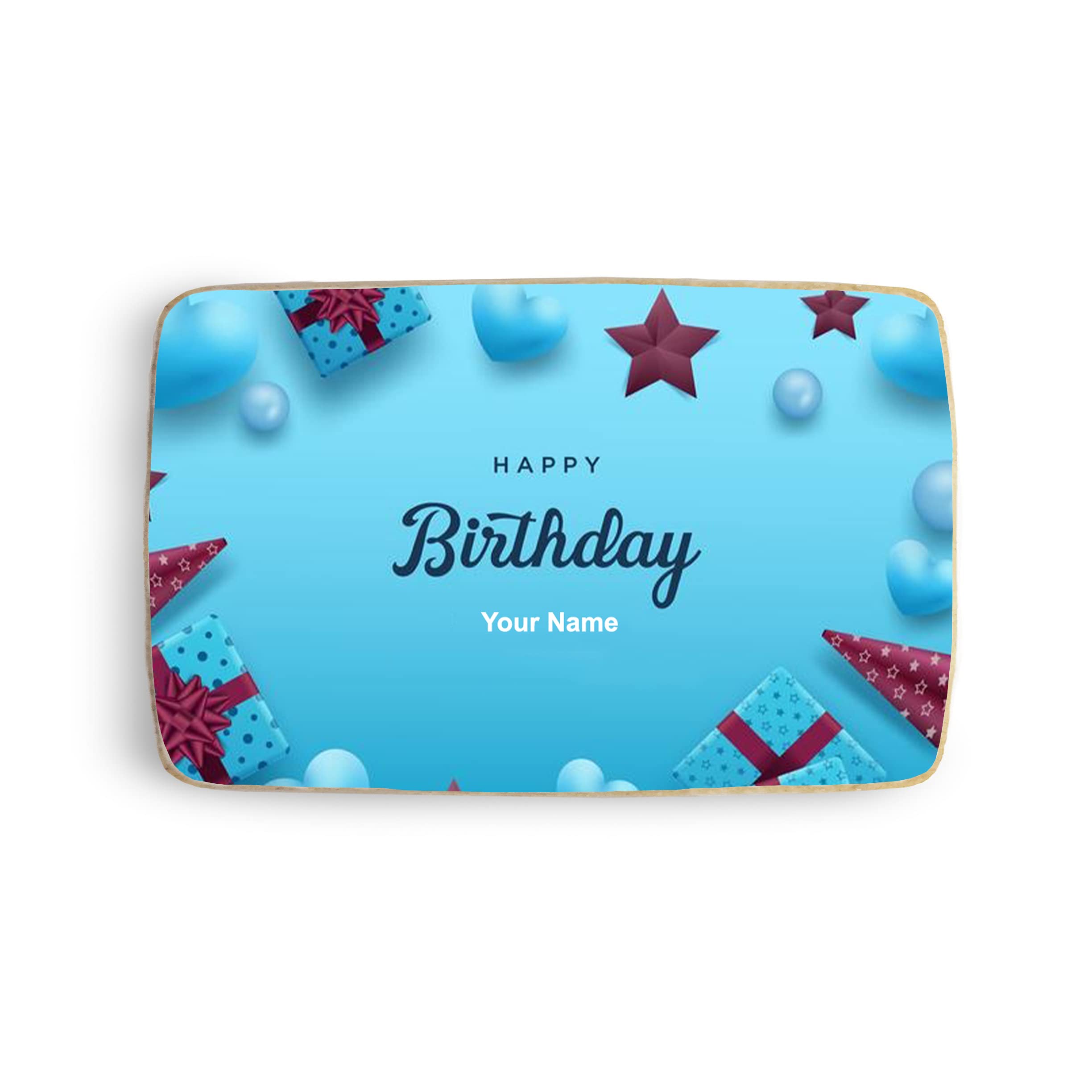 Custom Rectangle Happy Birthday Cookies - 4 Pack with Personalized Photos | Perfect for Birthdays, Anniversaries, and Special Celebrations