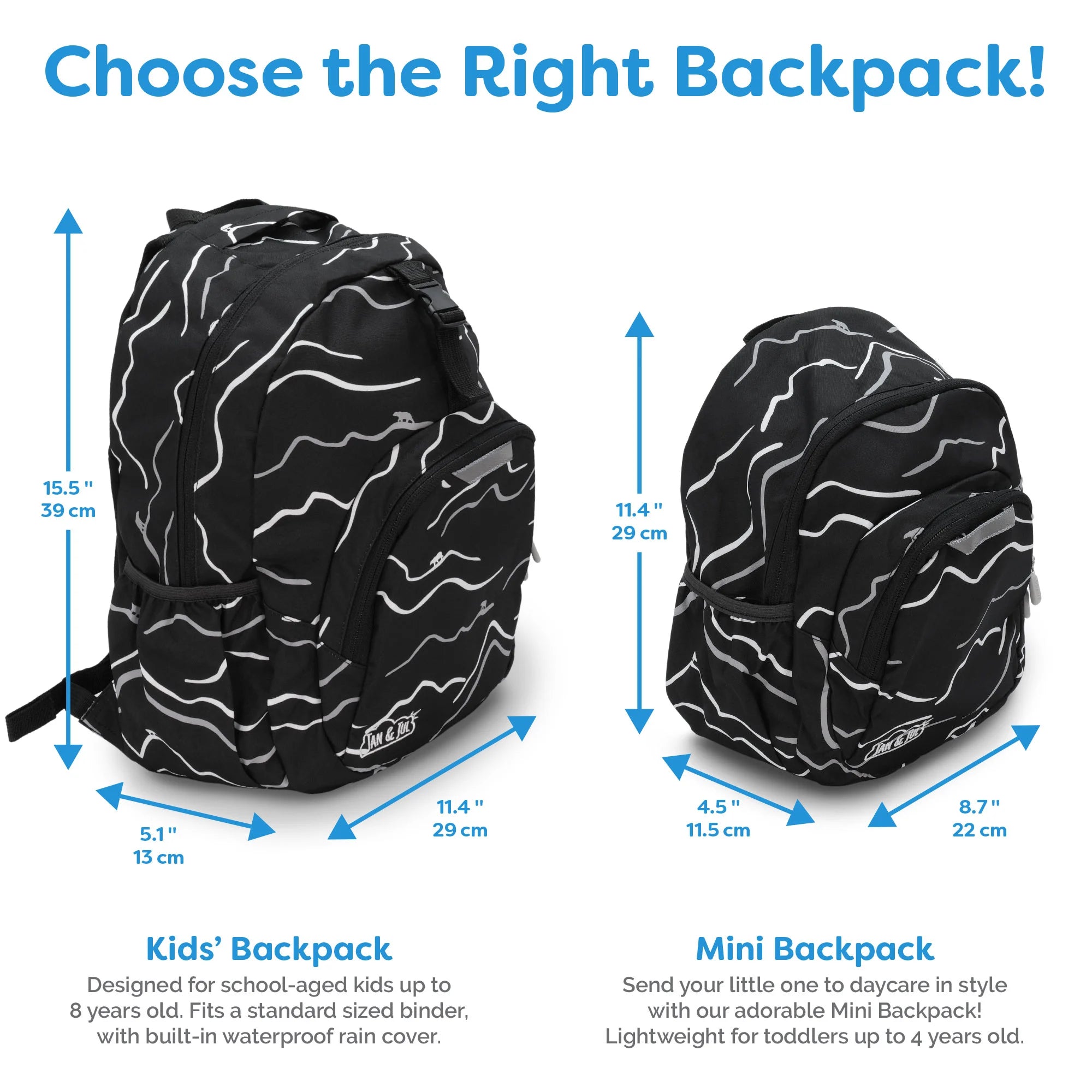 Jan & Jul Heather Grey Kids Backpack - Lightweight School Backpack for Boys & Girls - Perfect for School, Travel & Outdoor Adventures