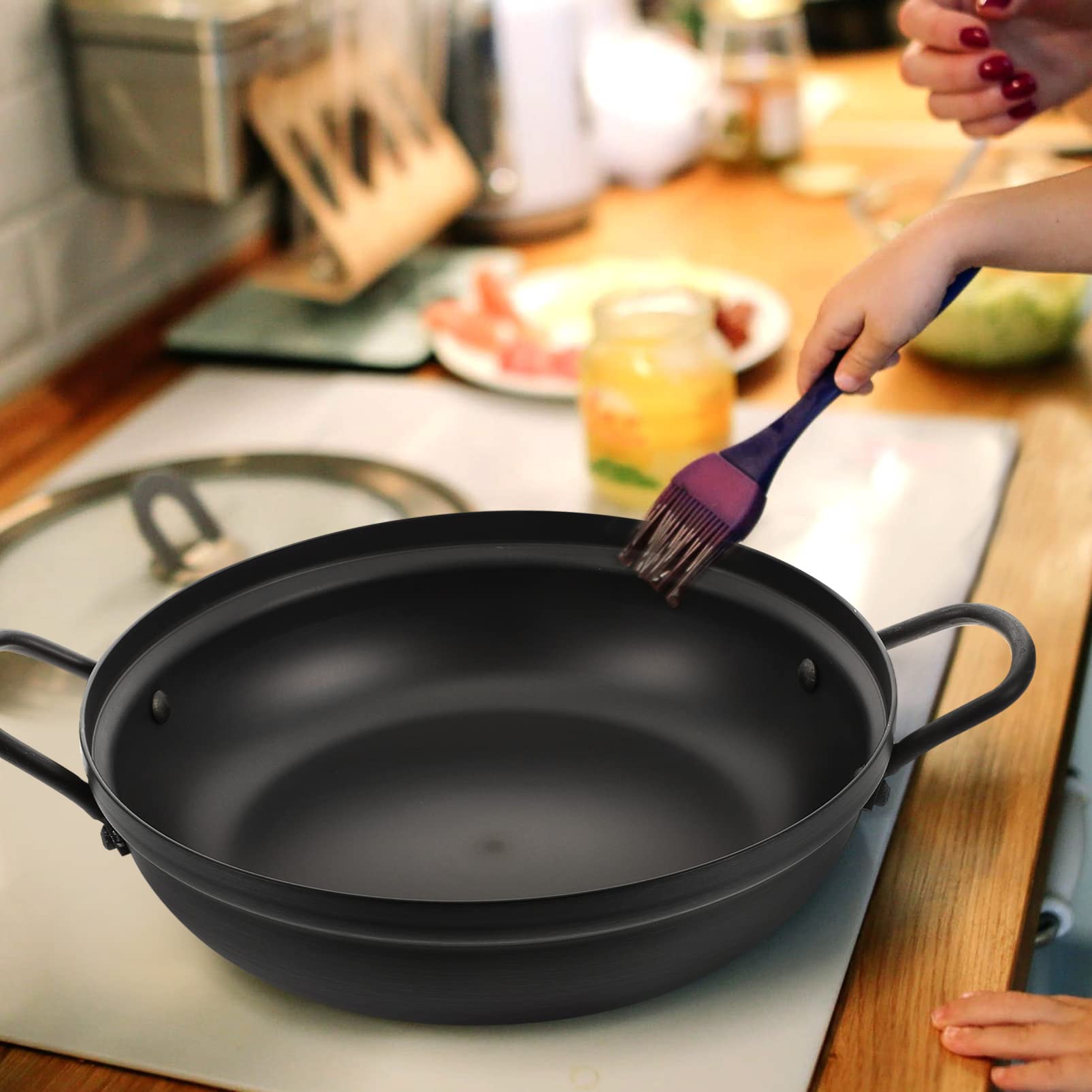 Premium Stainless Steel Hot Pot & Seafood Cooking Pot - Korean Style Soup Pot for Home Kitchen, Perfect for Shabu Shabu, Seafood Boil & Korean Army Stew