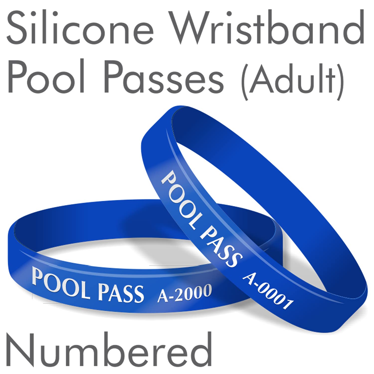 SmartSign Kids Pool Pass Silicone Wristbands - Waterproof & Durable Swim ID Bracelets for Children | Perfect for Summer Camps, Swim Lessons & Water Parks