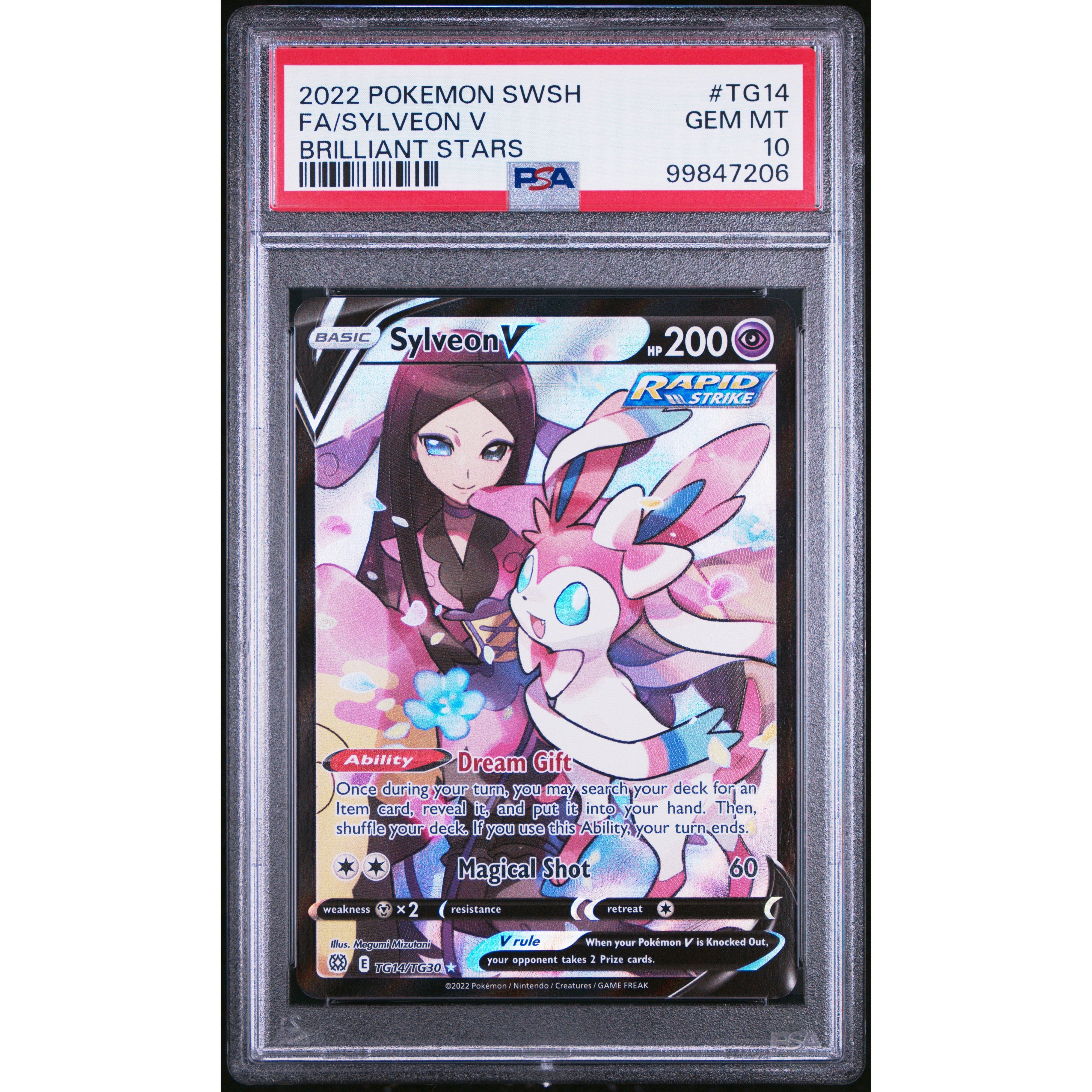 2022 Pokemon Brilliant Stars Sylveon TG14/TG30 PSA 10 Graded Card - Perfect for Collectors, Gaming Battles & Pokemon TCG Tournaments