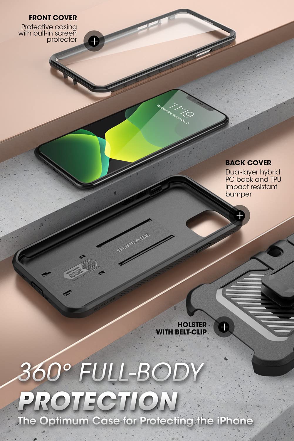 SUPCASE Unicorn Beetle Pro Heavy Duty Shockproof Phone Case for iPhone 11 Pro Max 6.5