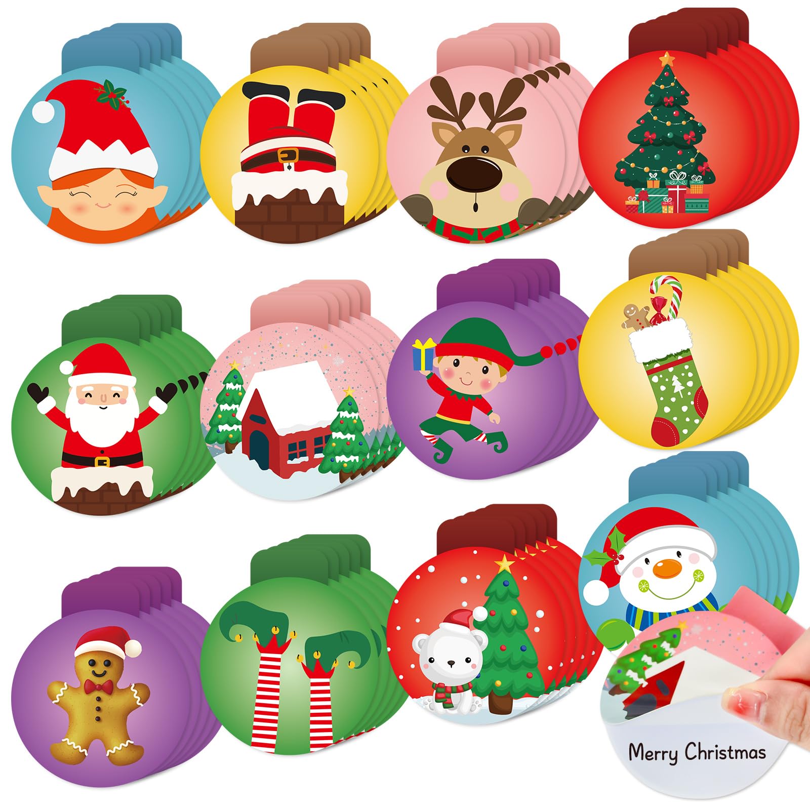 60 Pcs Christmas Mini Notepads - Small Holiday Pocket Notepads with Snowball, Snowman & Santa Designs - Perfect for Xmas Party Favors, Kids Goodie Bags, Stocking Stuffers & Office Gift Exchanges