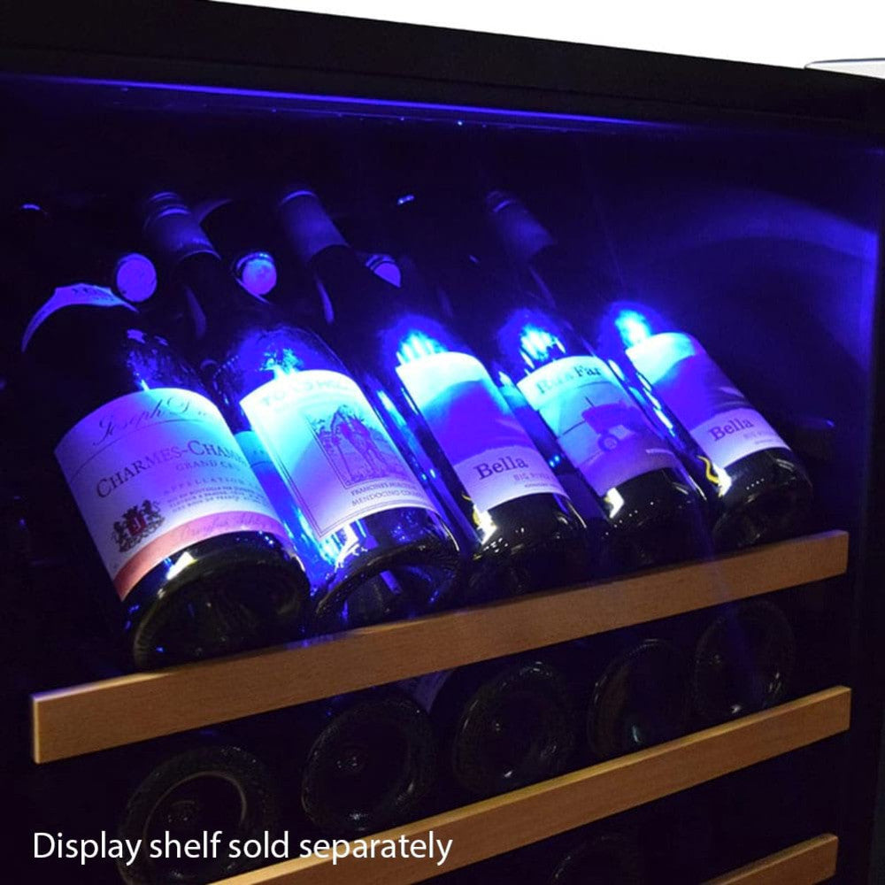 Loft 1200 Double Zone 332 Bottle Capacity Frameless Wine Cooler #19296 - Perfect for Home Bars, Restaurants, and Wine Cellars