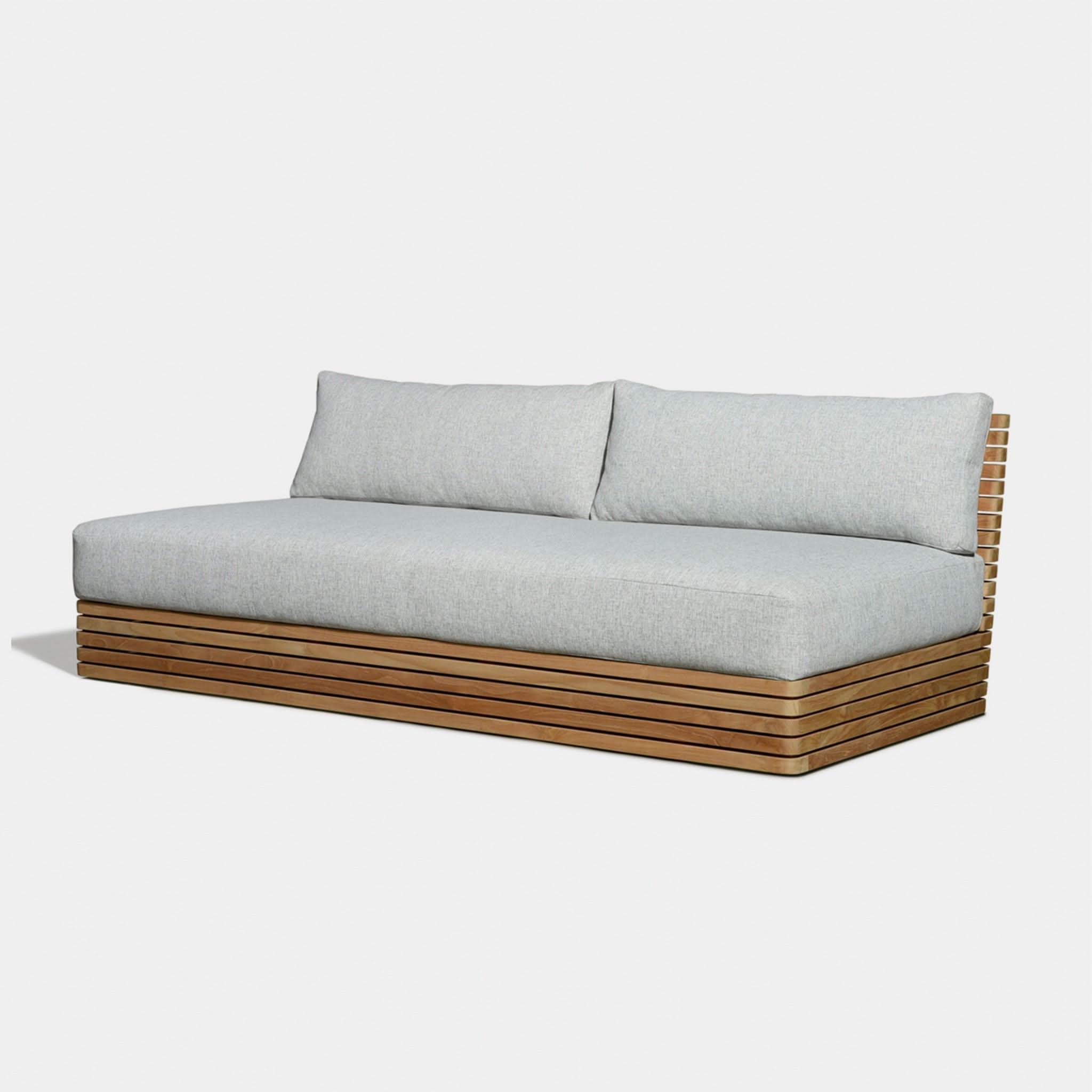 Tahiti 2-Seat Armless Sofa - Modern Loveseat for Small Spaces, Living Room, Apartment & Office - Comfortable Compact Couch for Relaxing & Entertaining