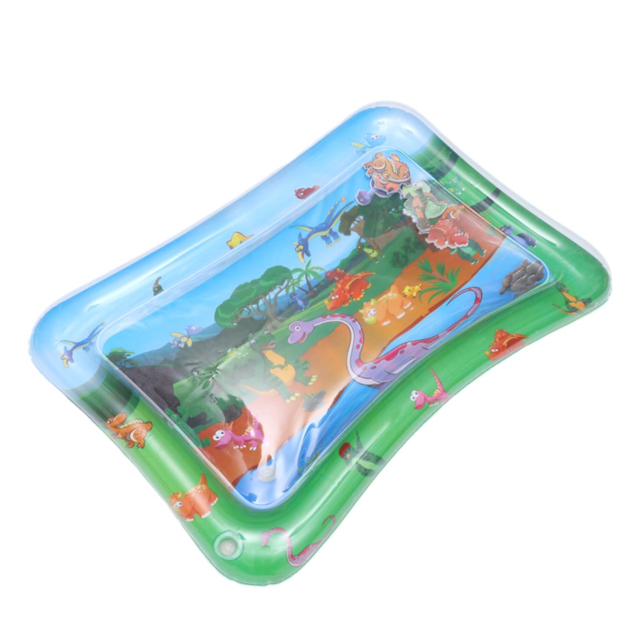 Wakauto 2 Pack Inflatable Water Play Mat for Kids - Large Splash Pad, Sprinkler Fun Outdoor Summer Toy (Green) | Perfect for Backyard, Pool Parties & Beach Activities