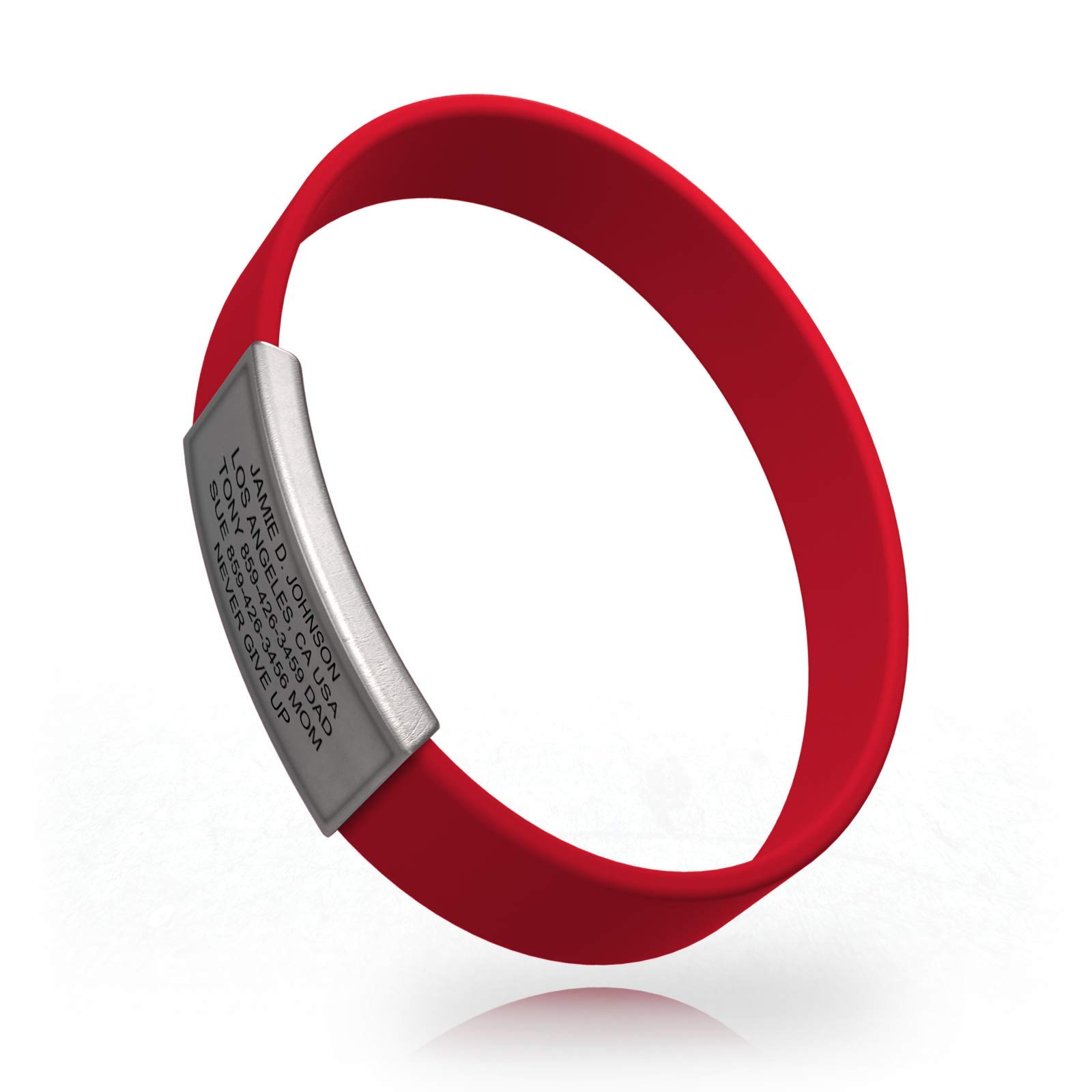 ROAD iD Official Stretch ID Bracelet for Men & Women - Adjustable Silicone Medical Alert Bracelet with Emergency Contact Info - Ideal for Runners, Cyclists, Travelers & Outdoor Enthusiasts (13mm Wide, Comfortable & Durable) - Perfect for Sports, Hiking, Travel & Emergency Situations