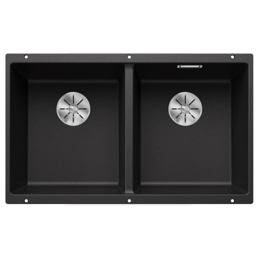 Premium Blanco Subline Double Bowl Undermount Kitchen Sink - Anthracite (SUB350350UK5) | Durable Stainless Steel for Modern Kitchens, Perfect for Food Prep & Cleanup