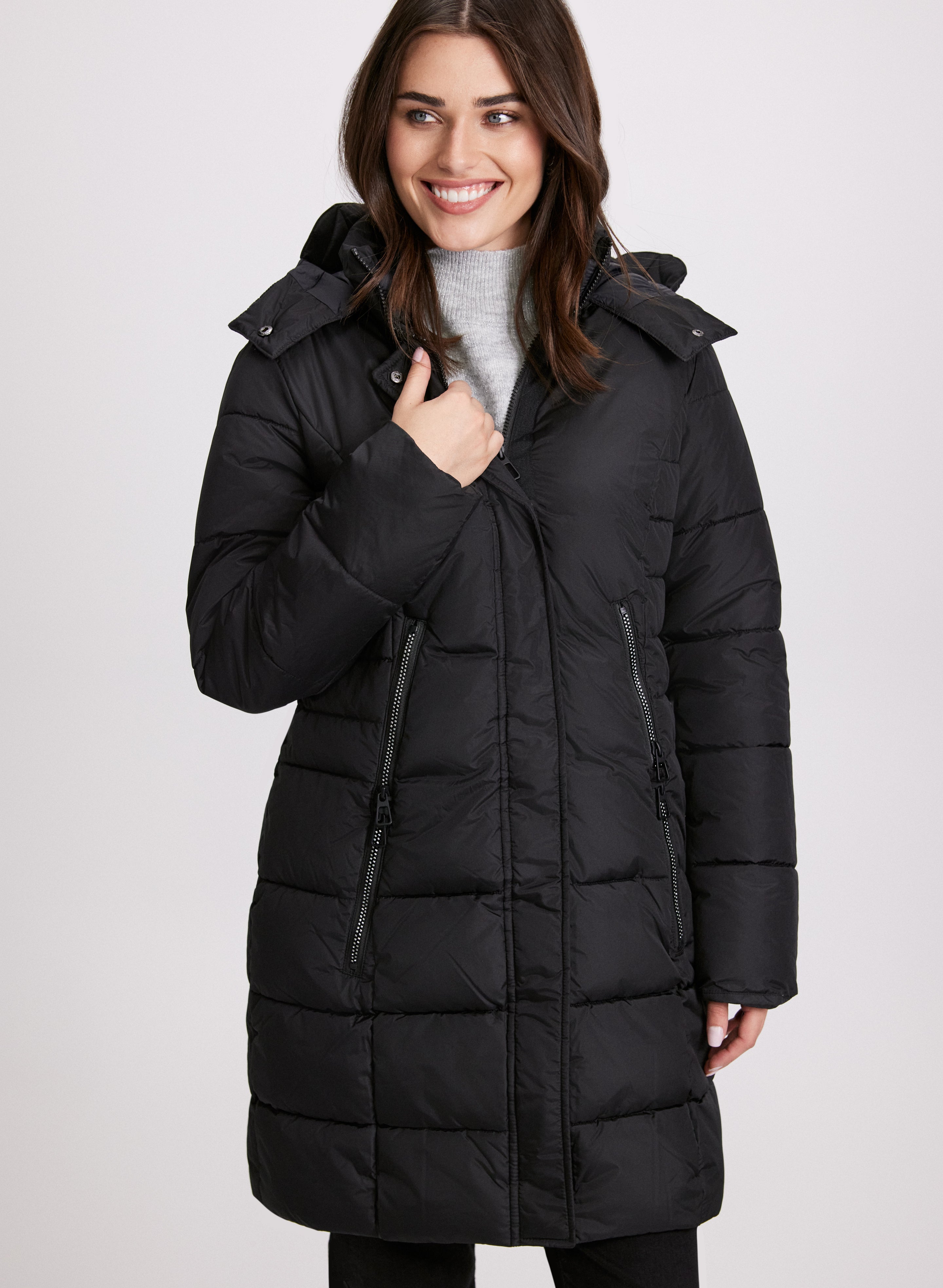 Women's Lightweight Box Quilt Puffer Coat - Winter Warm Jacket for Outdoor Activities, Hiking & Travel