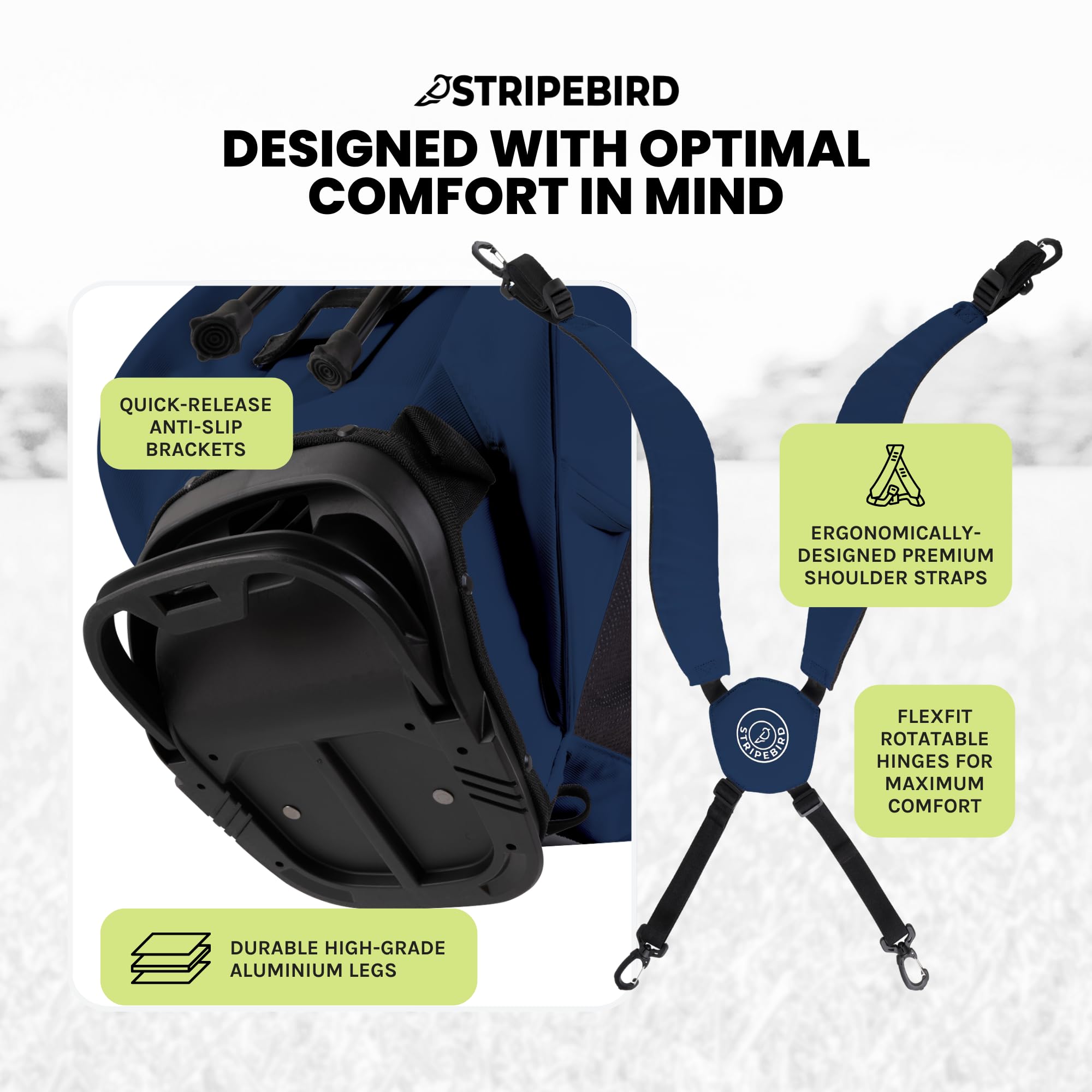 Lightweight Golf Stand Bag with Magnetic Hub - 4-Way Full-Length Dividers & Rotatable Dual Straps - Adjustable Men's Golf Club Bag for Driving Range & Course Play