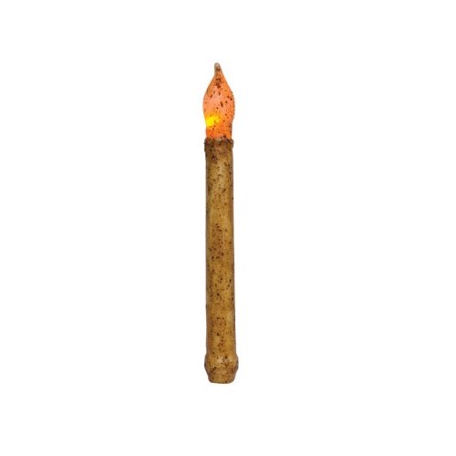 Burnt Ivory 9-Inch Taper Candle with Timer - Elegant Dinner Candles for Romantic Dates, Wedding Centerpieces & Holiday Decor