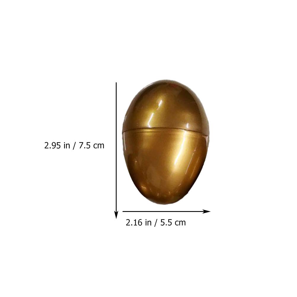 LUOZZY 6-Piece Plastic Easter Eggs - Empty Hollow Eggshells for Kids Easter Egg Hunt, DIY Decorations & Party Favors (Golden) - Perfect for Easter Celebrations, Classroom Activities & Spring Crafts