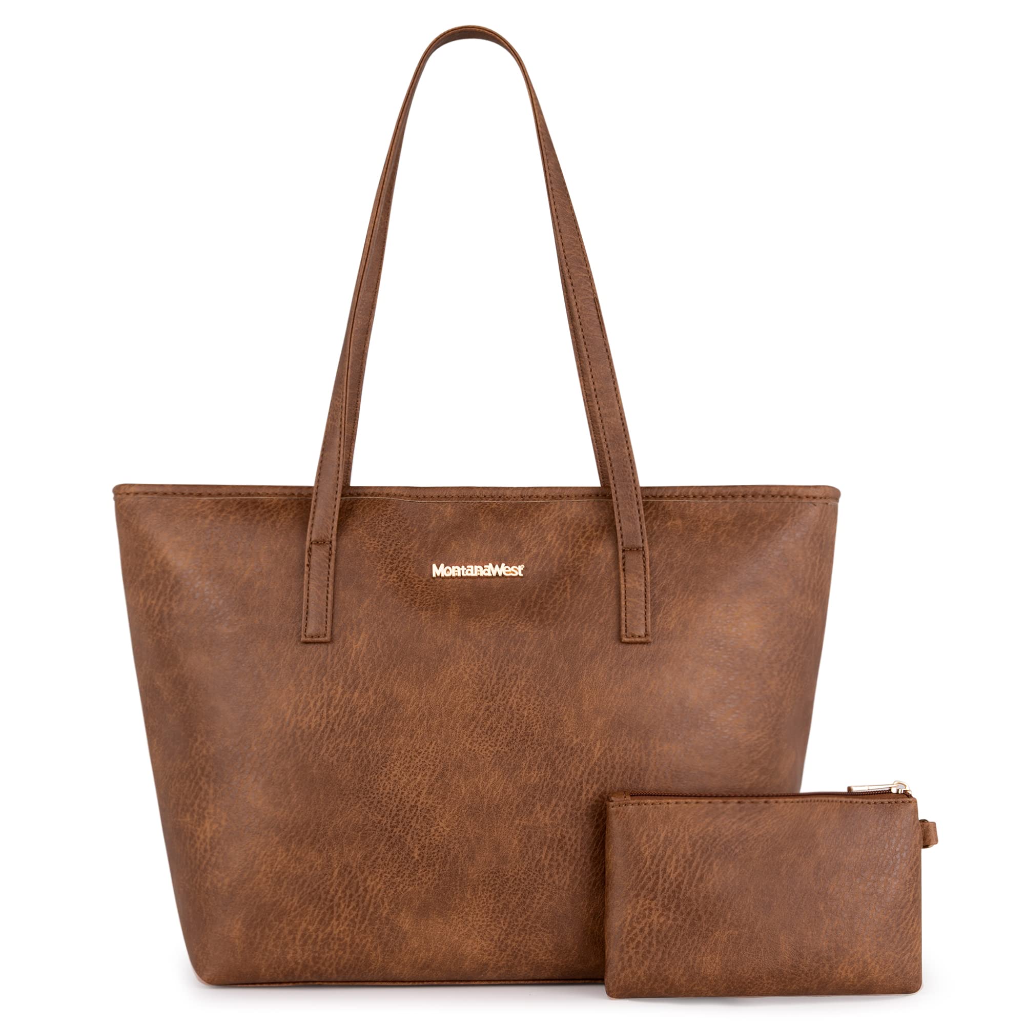 Montana West Vegan Leather Tote Bags for Women - Stylish Top Handle Shoulder Purses & Handbags | Perfect for Work, Travel & Everyday Use