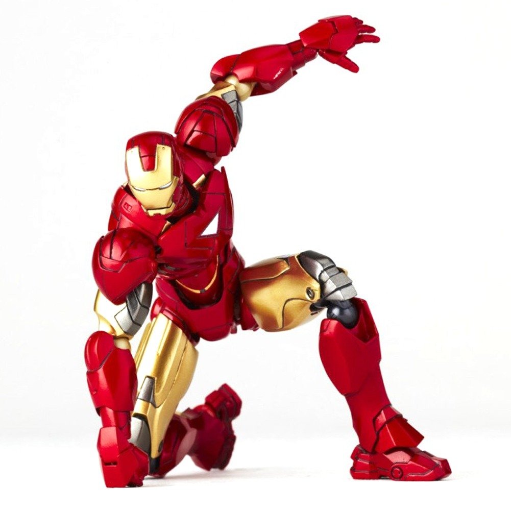 Revoltech Iron Man Mark IV Action Figure - Highly Articulated Collectible Toy for Marvel Fans | Perfect for Display, Play, and Cosplay