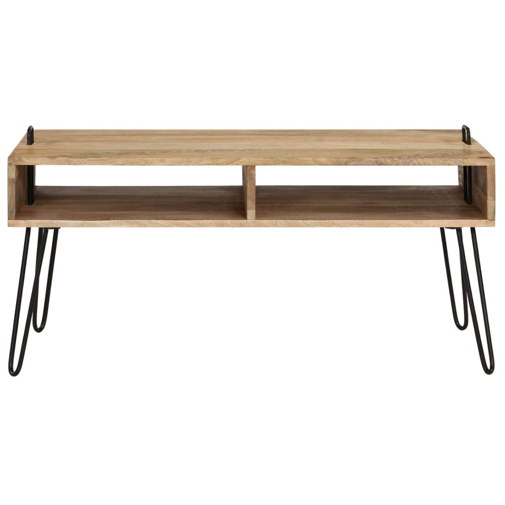 Modern Solid Mango Wood Coffee Table - 39.4