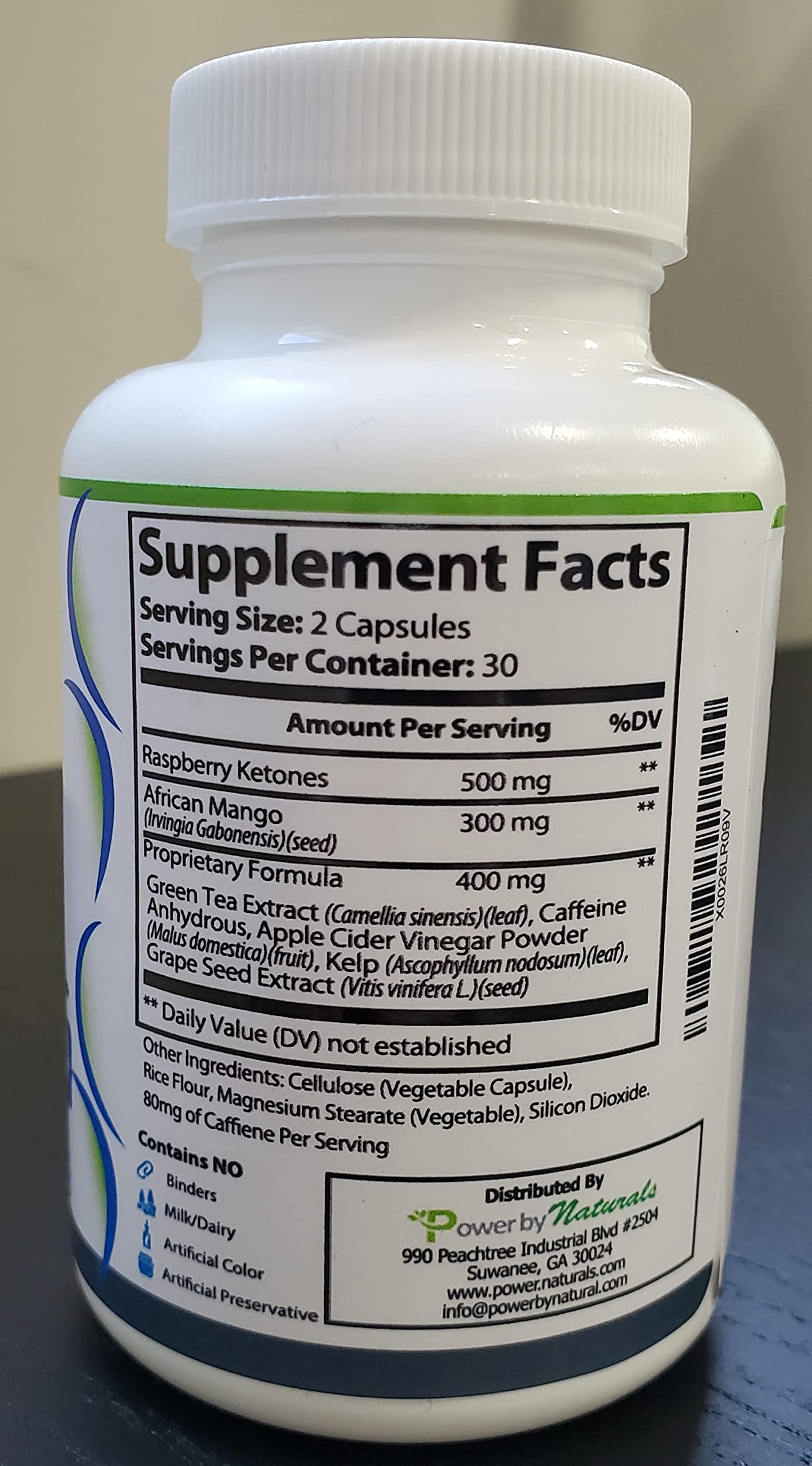 Power By Naturals Leptin Weight Loss Supplements for Women - African Mango, Green Tea & Apple Cider Vinegar Formula - 60 Capsules - Supports Metabolism & Appetite Control - Perfect for Busy Moms & Working Professionals