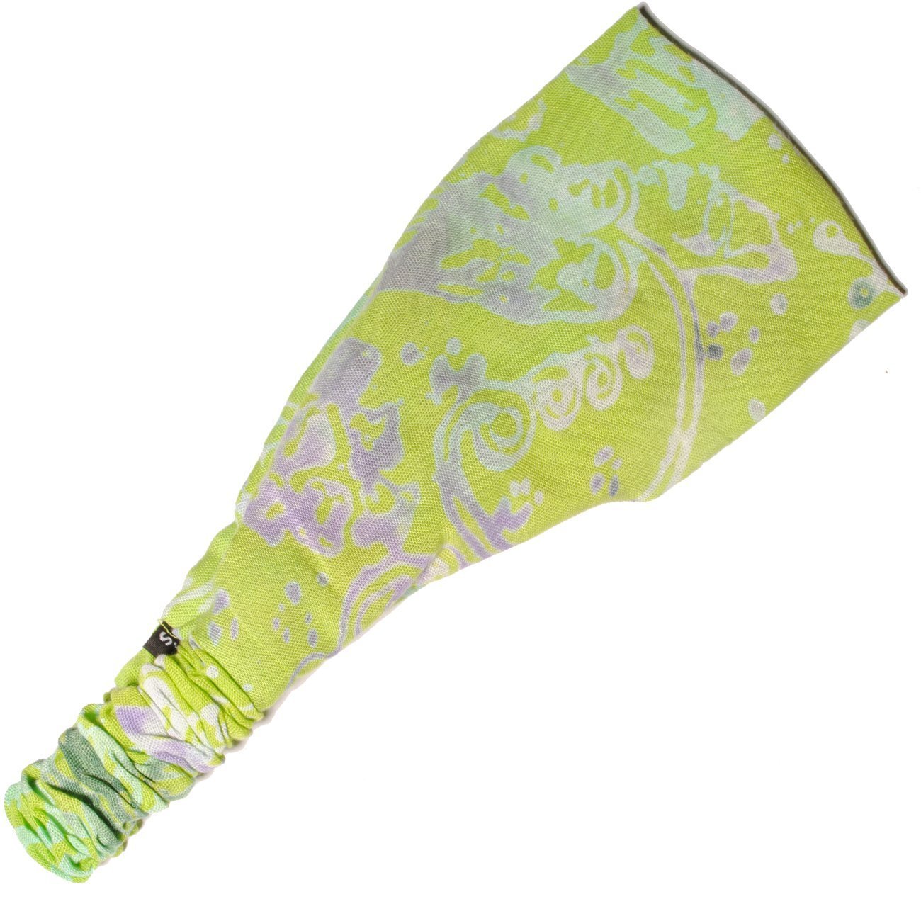 Bali Jungle Print Rayon Yoga Headband - Lime Green - One Size - Perfect for Yoga, Fitness, Running & Workouts