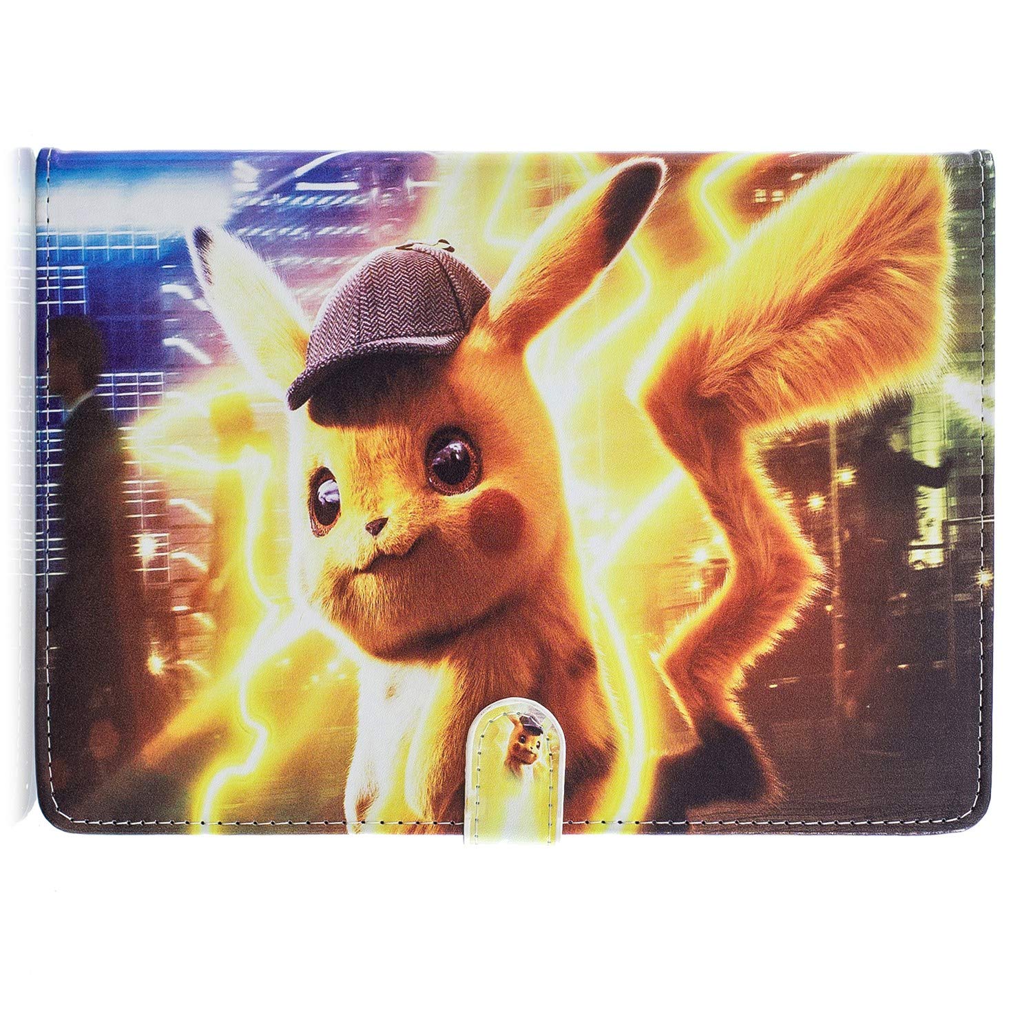 Cute Pikachu PU Leather Flip Folio Smart Case for iPad 10.2