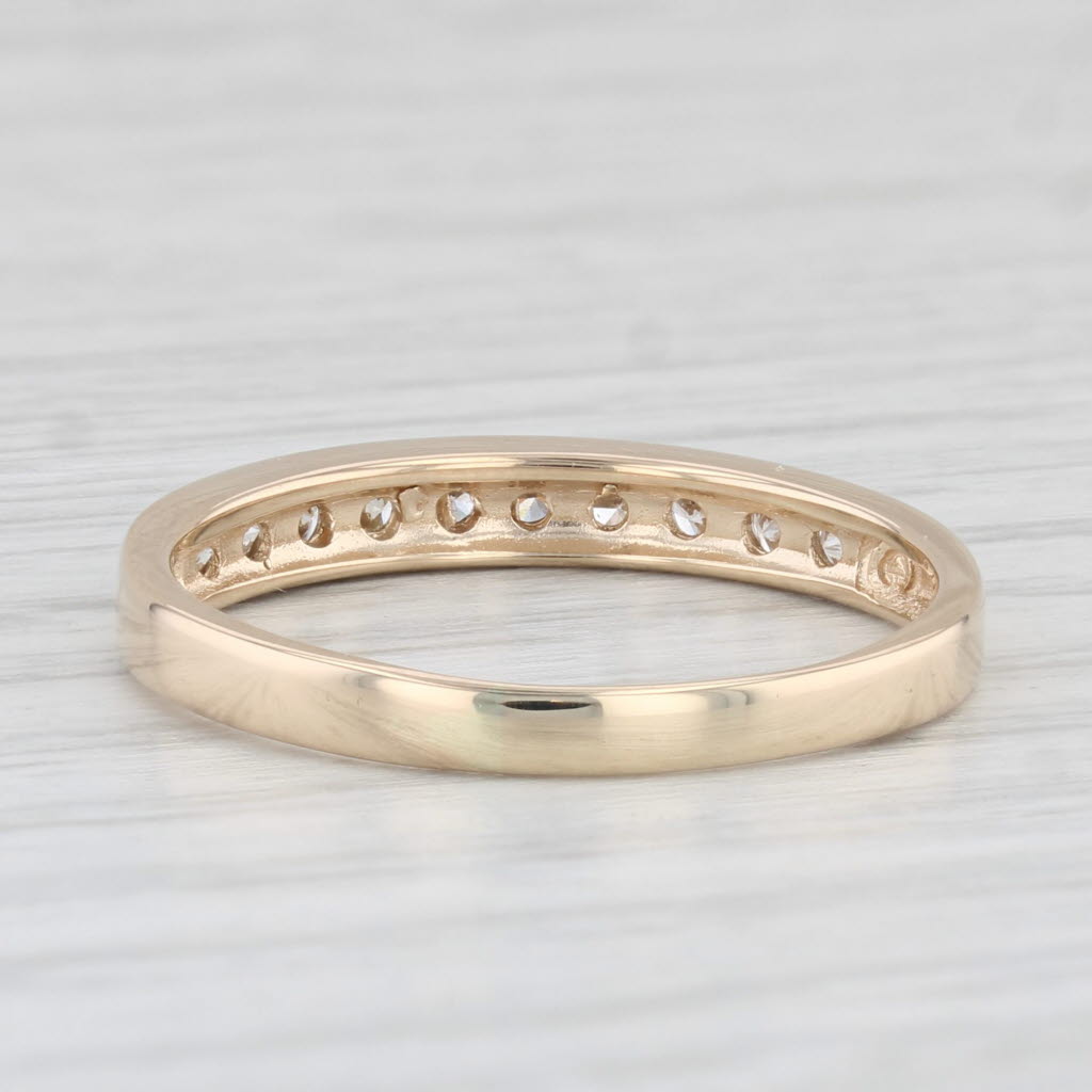0.40ctw Channel Set Diamond Wedding Band Ring - 14k Yellow Gold Stackable Ring Size 9 - Perfect for Bridal Sets, Anniversary Gifts & Everyday Elegance