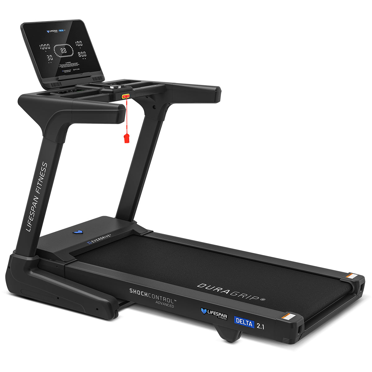 Delta 2.1 Treadmill - Foldable Electric Running Machine for Home Gym, 300 lb Capacity with LCD Display & Bluetooth Speakers | Perfect for Home Workouts, Cardio Training & Small Spaces
