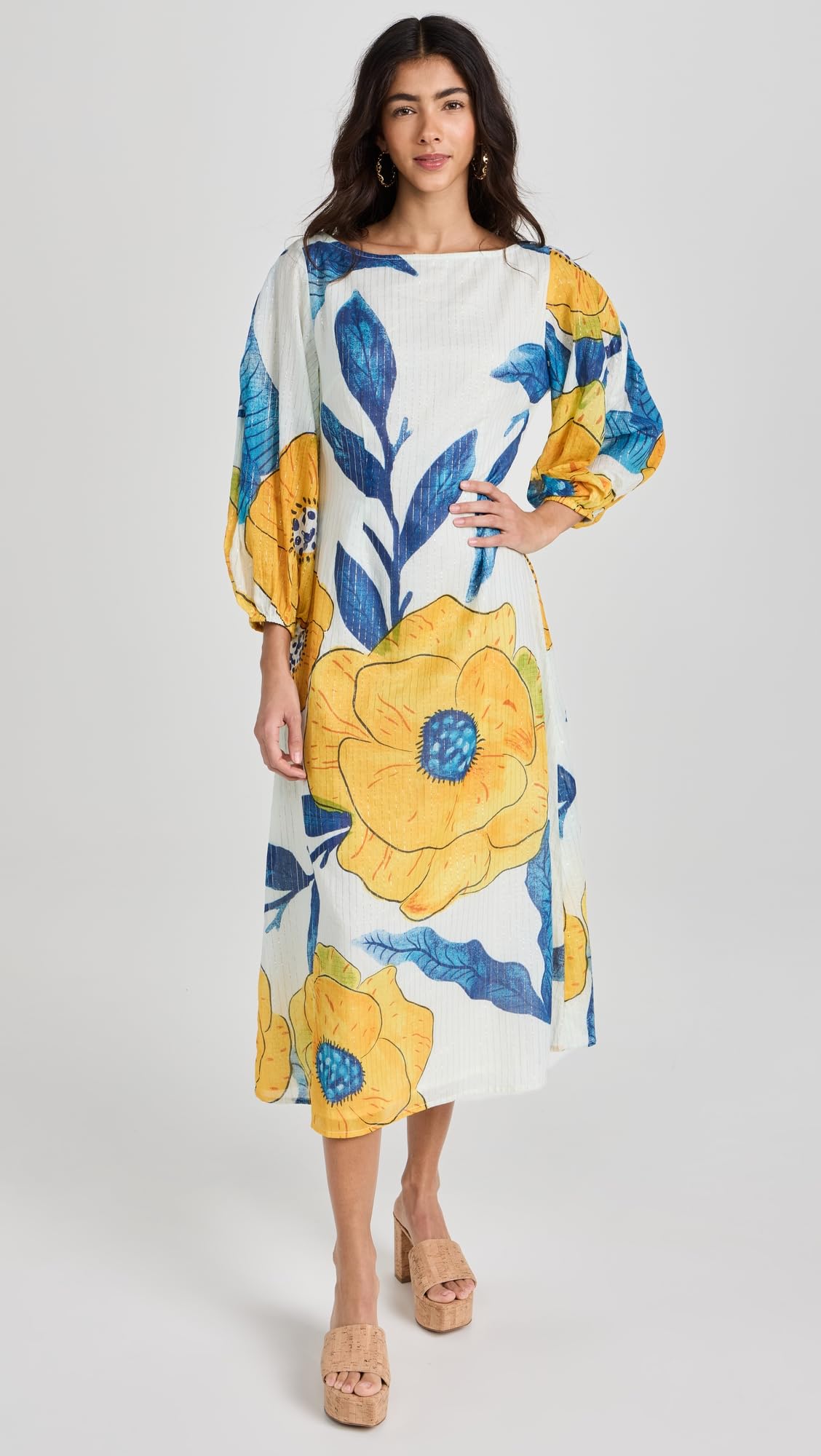 Women's Simona Dress - Elegant Flowy Midi Dress for Casual & Party Wear | Perfect for Date Nights, Weddings & Office Outfits