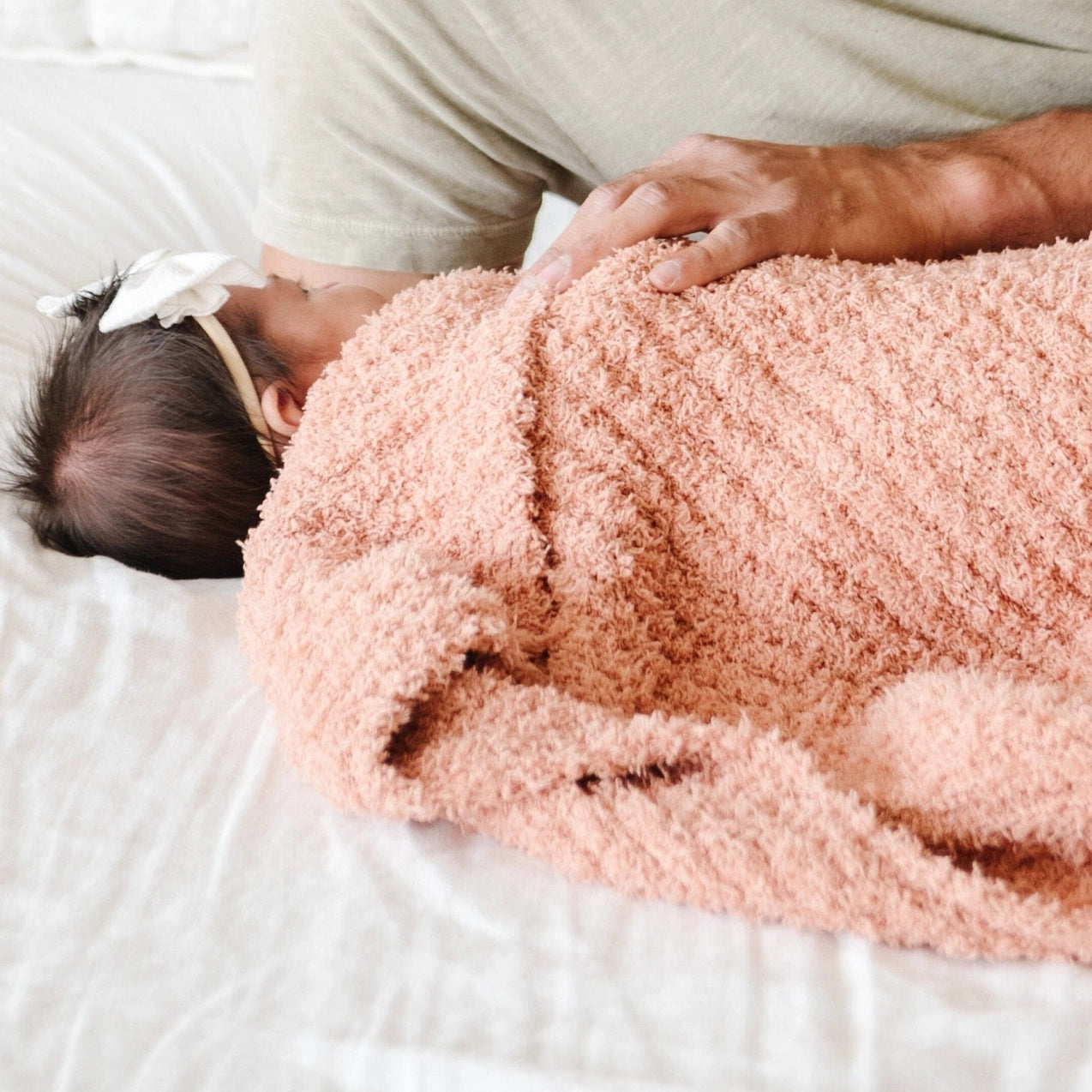 Peach Bamboni Mini Blanket - Soft & Cozy Baby Blanket for Newborns, Toddlers - Perfect for Nursery, Stroller, Car Seat & Travel