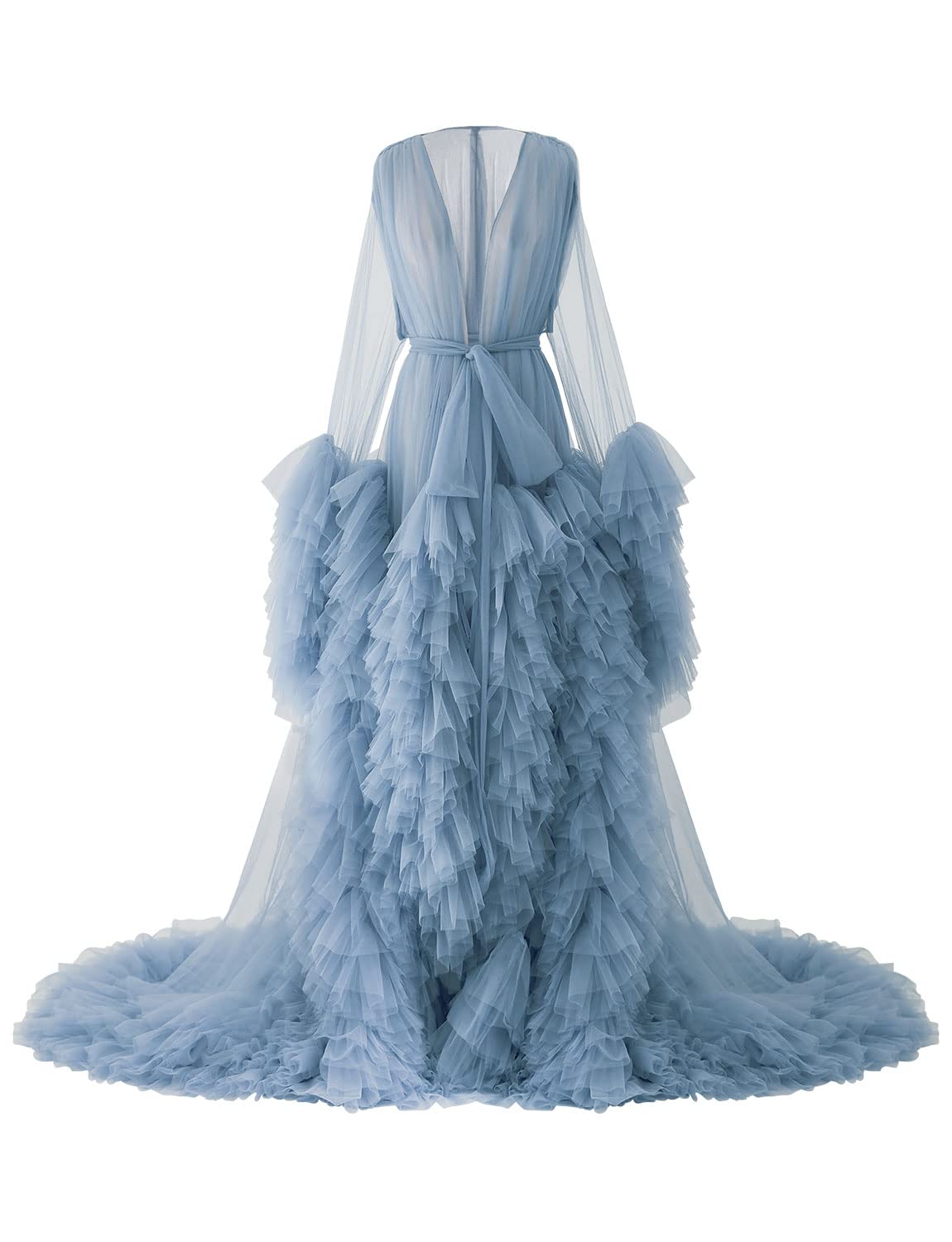 Elegant Maternity Tulle Dress for Photoshoot - Flowy Baby Shower Gown, Pregnancy Photo Shoot Dress, Maternity Robe for Special Occasions & Bridal Showers - Perfect for Maternity Photography, Baby Shower Parties & Bridal Events