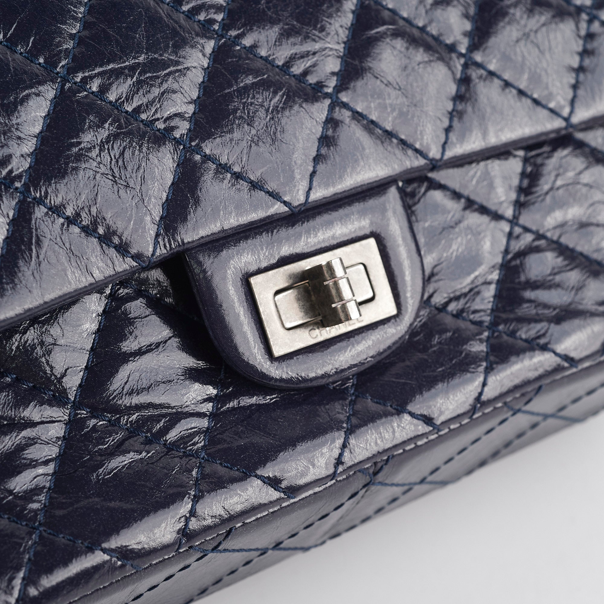 Chanel Reissue 226 Handbag - Shiny Navy Blue Calfskin Leather Crossbody Bag for Women | Perfect for Work, Evening Events & Luxury Fashion Accessories
