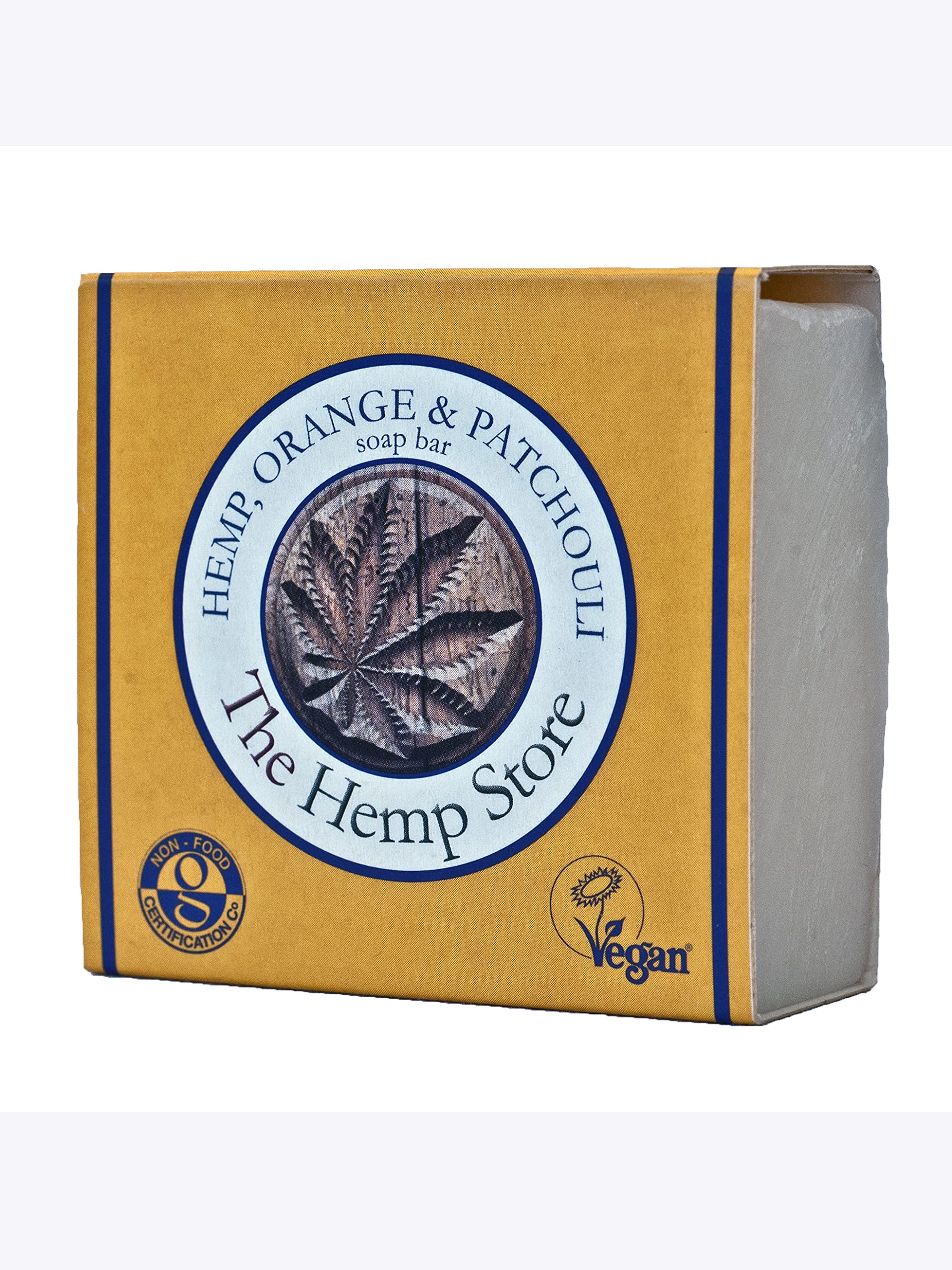Organic Hemp Soap Bar with Orange & Patchouli Essential Oils - 100g Natural Vegan Soap for Sensitive Skin - Perfect for Daily Cleansing & Aromatherapy