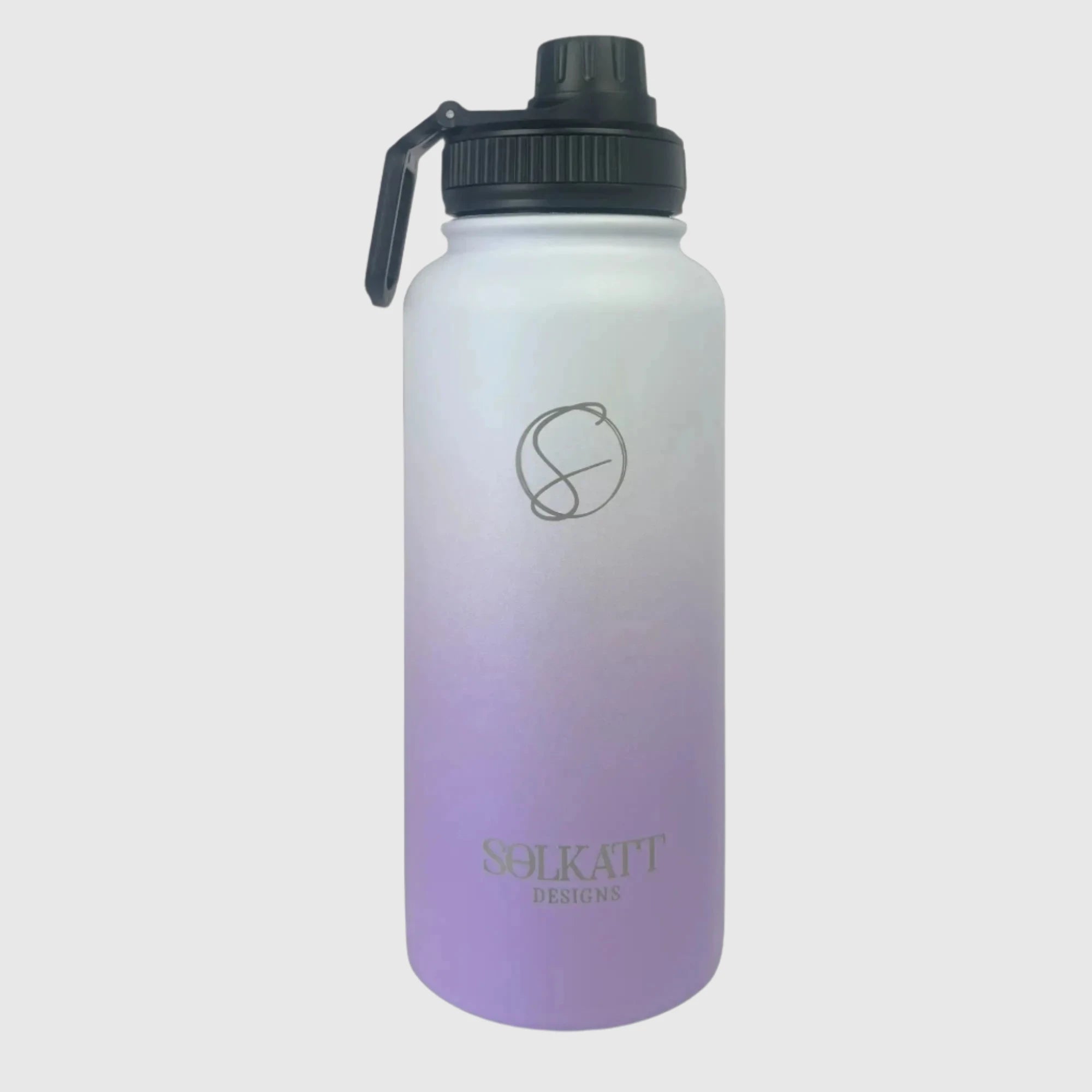 Lavender Lilac Stainless Steel Insulated Water Bottle 32oz (950ml) - Keeps Drinks Hot & Cold for Hours - Perfect for Hiking, Gym, Office & Travel