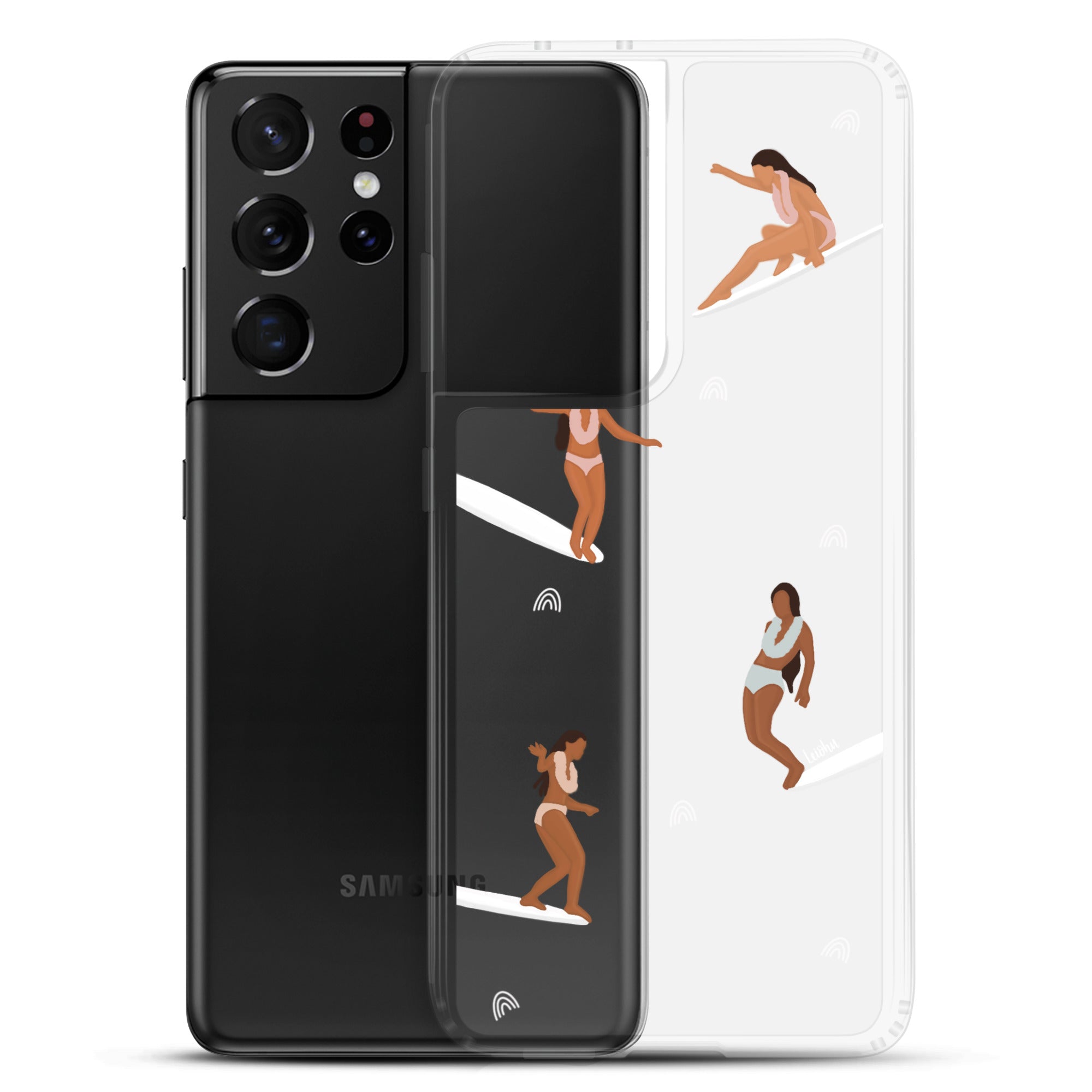 He'e Nalu Clear Protective Case for Samsung Galaxy - Slim Scratch-Resistant Cover for Everyday Use, Travel & Outdoor Activities