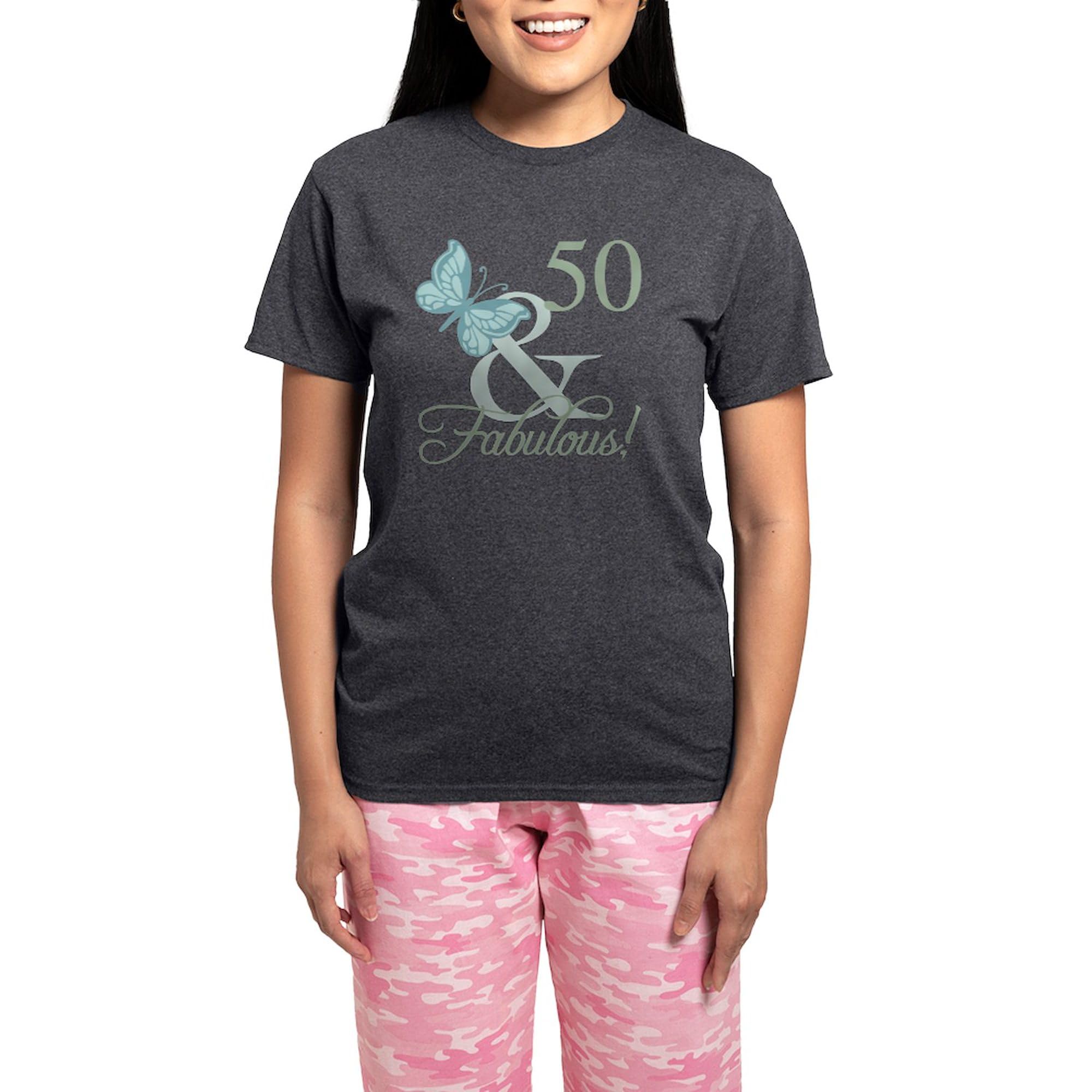 50th Birthday Butterfly Pajama Set for Women - Charcoal Novelty Sleepwear | Perfect for Birthday Gifts, Sleepovers & Relaxing Nights