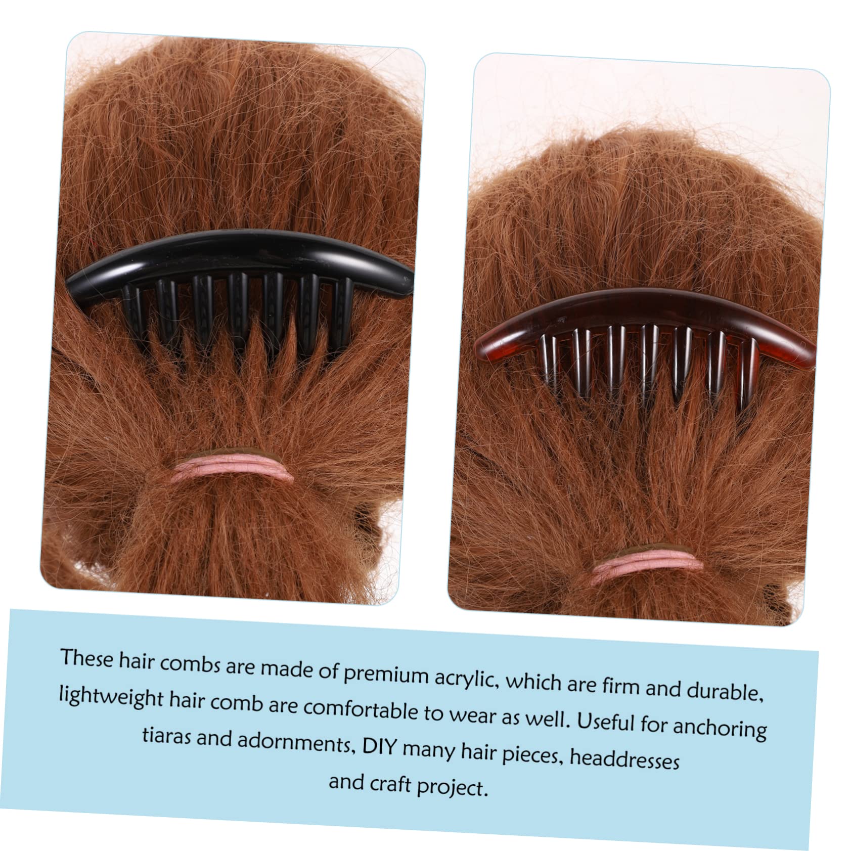 Minkissy 10 Pack Acrylic Hair Combs Set for Women - 7 Teeth Side Combs, Stylish Hair Accessories for Girls & Women - Perfect for Weddings, Parties & Everyday Hairstyling
