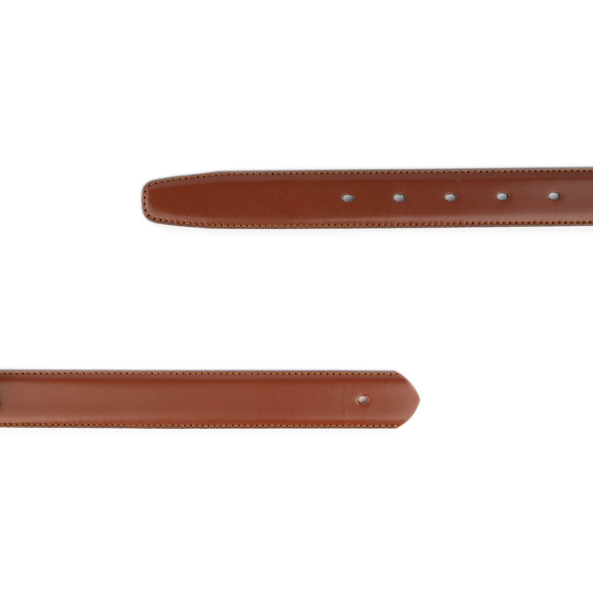Premium Men's Genuine Leather Belt Straps Without Buckle - Medium Brown Replacement Straps for Cartier Buckles - Perfect for Formal Wear, Business Attire & Luxury Fashion Accessories