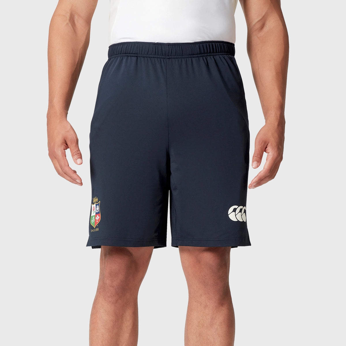 Canterbury British & Irish Lions Men's Gym Training Shorts - Navy Blue Athletic Workout Shorts for Running, Football & Fitness Training